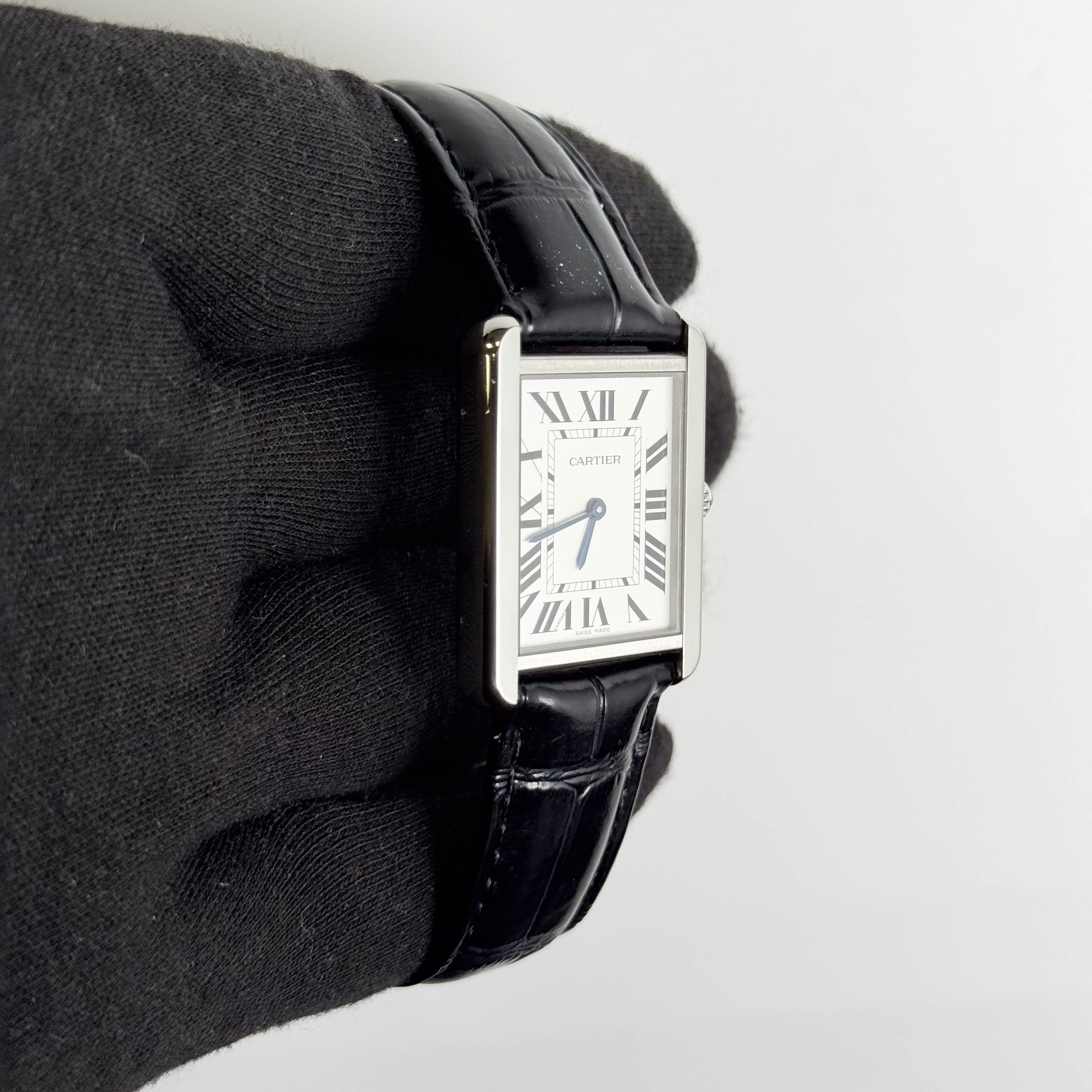Cartier Tank 27.5mm White Dial Watch Ref# WSTA0028