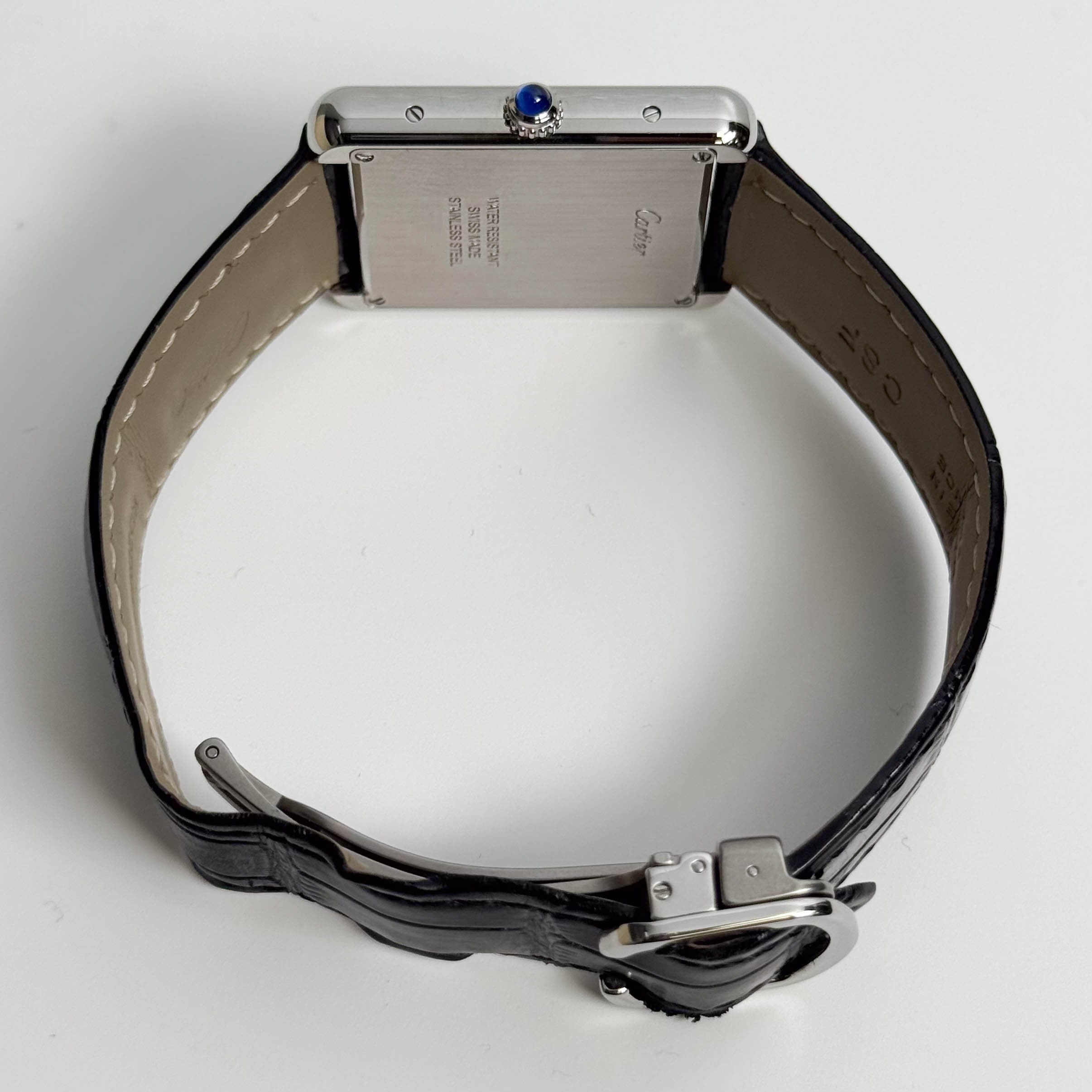 Cartier Tank 27.5mm White Dial Watch Ref# WSTA0028