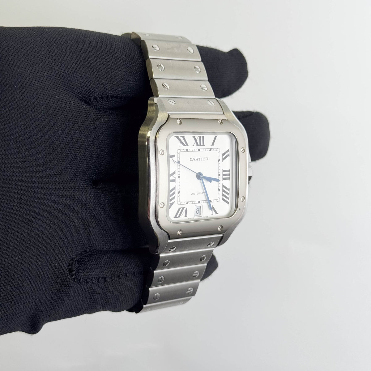 Cartier Santos 40mm Silver Dial Watch Ref# WSSA0009