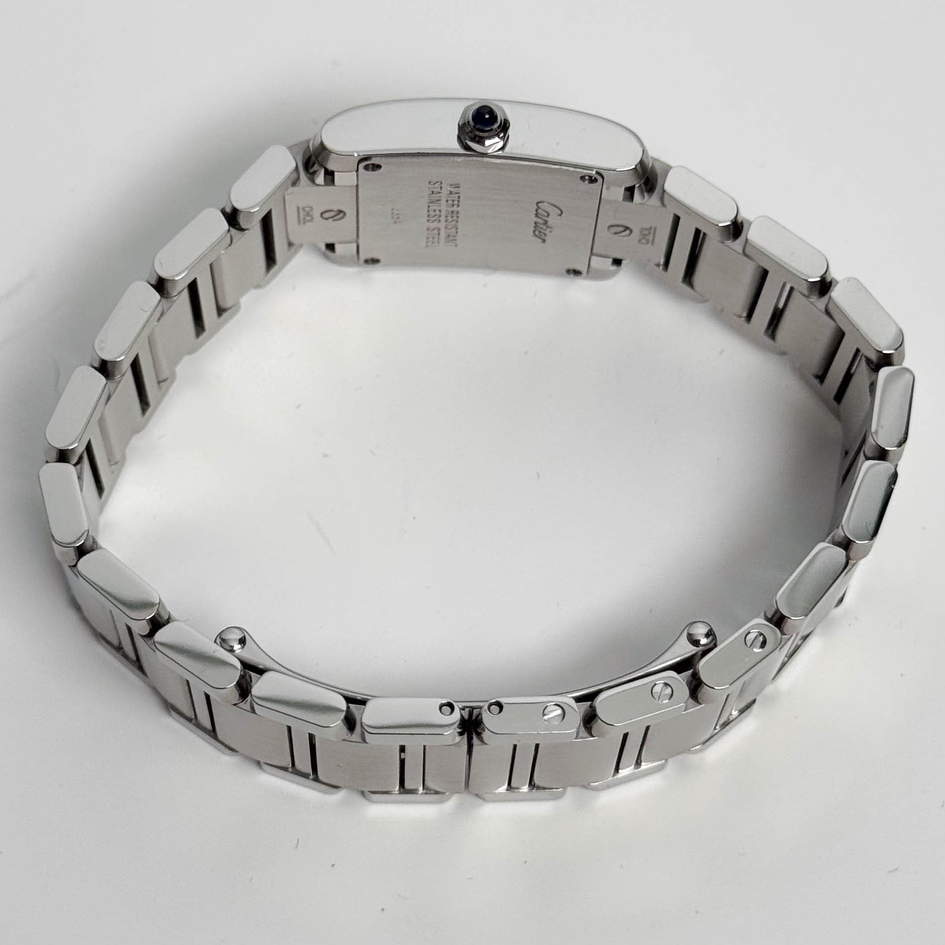 Cartier Tank Stainless Steel 20mm Ivory Dial Watch Ref# W51008Q3 - Happy Jewelers Fine Jewelry Lifetime Warranty