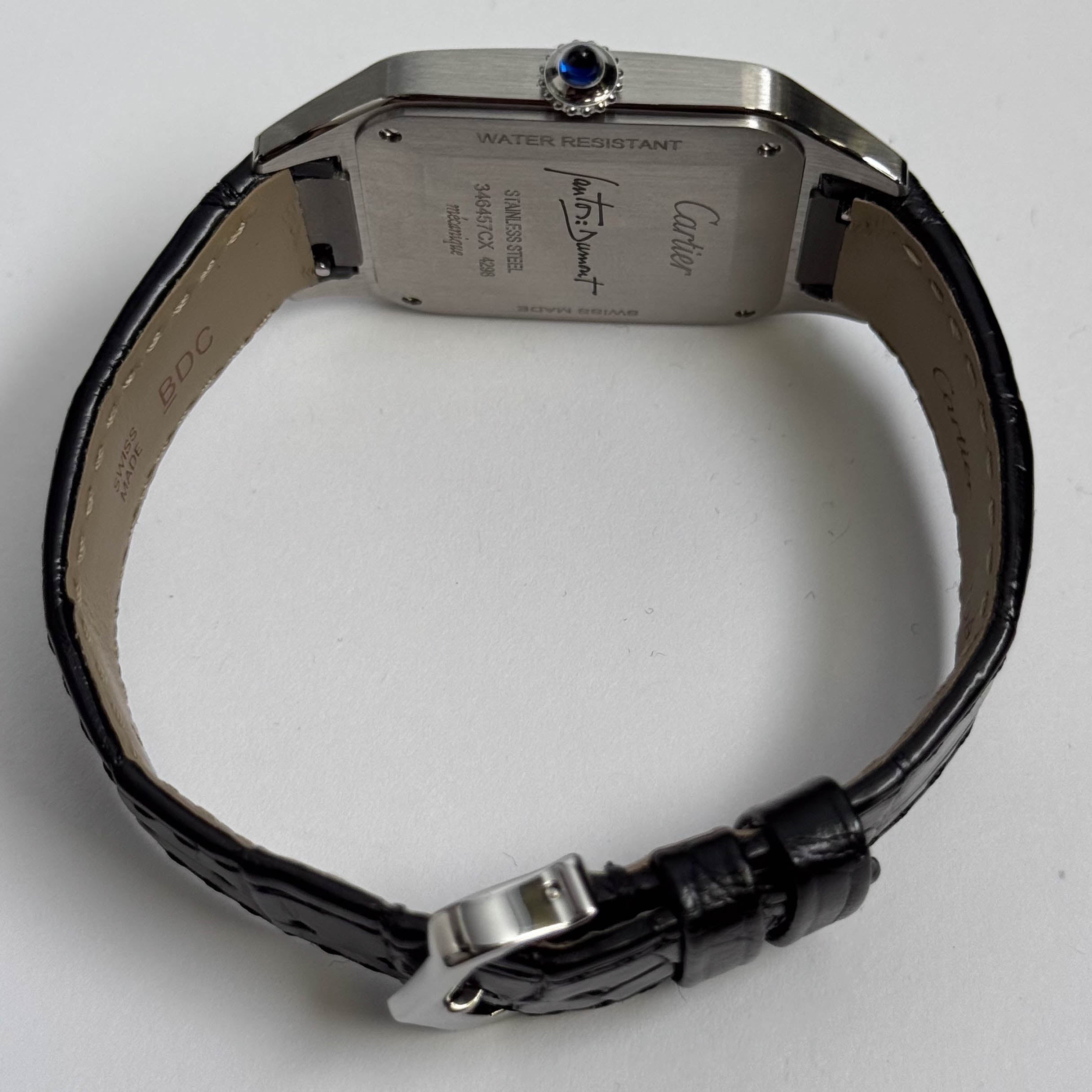 Cartier Santos Dumont Tank 31.5mm Black Dial Watch Ref# WSSA0046 - Happy Jewelers Fine Jewelry Lifetime Warranty