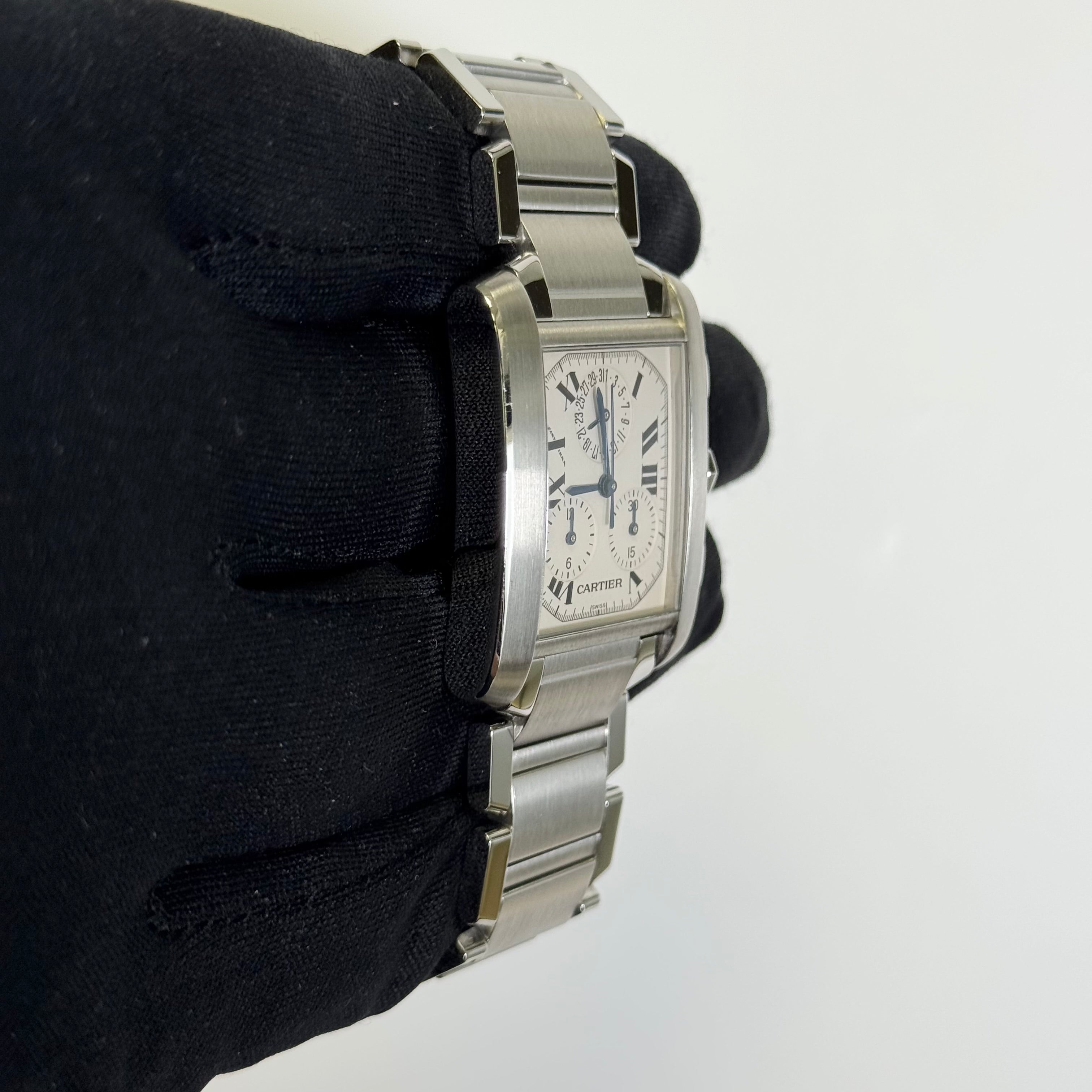 Cartier Tank Francaise 37mm White Dial Watch Ref# W51001Q3