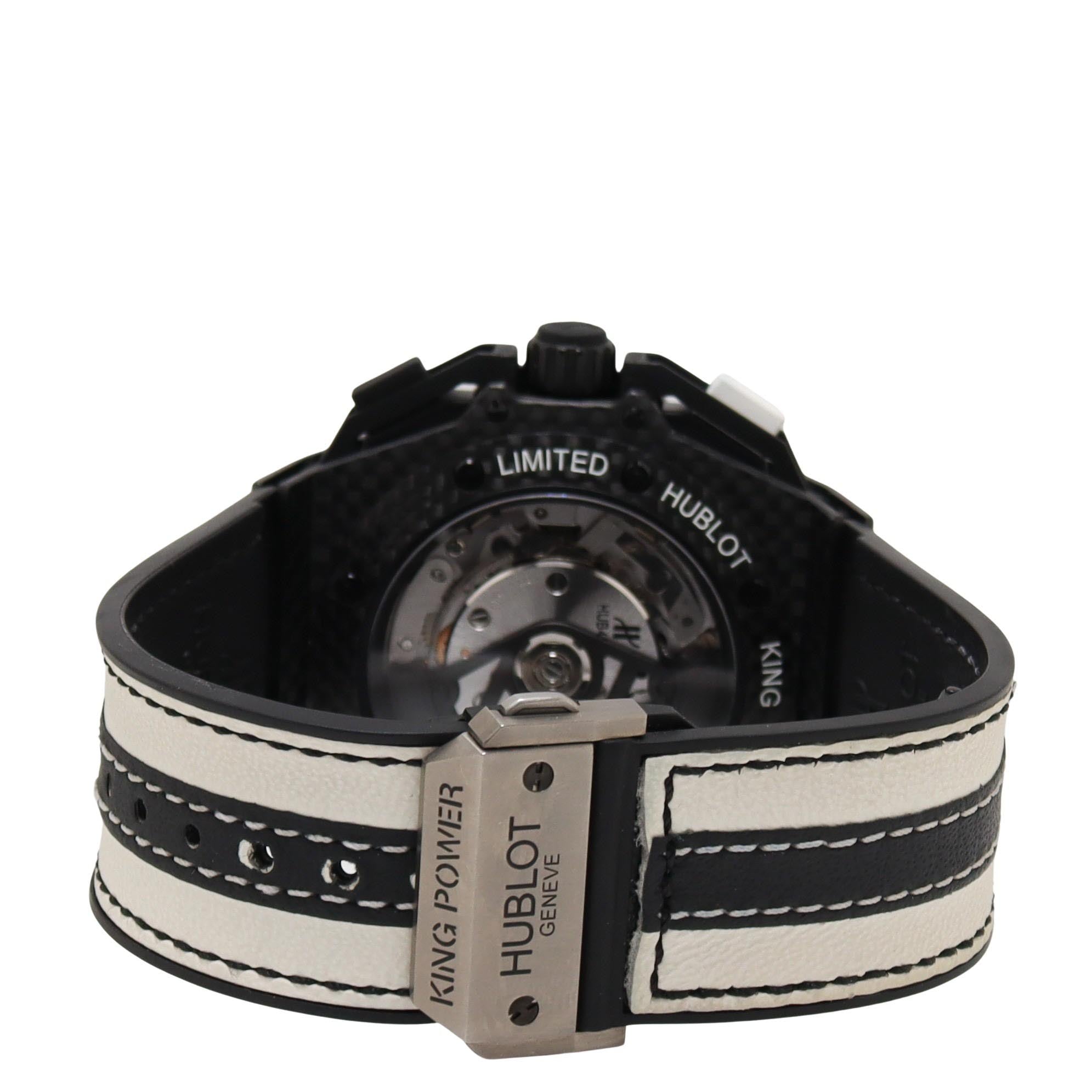 Hublot King Power Carbon Fiber 48mm Black Chronograph Dial Watch Reference#: 716.QX.1121.VR.JUV13 - Happy Jewelers Fine Jewelry Lifetime Warranty