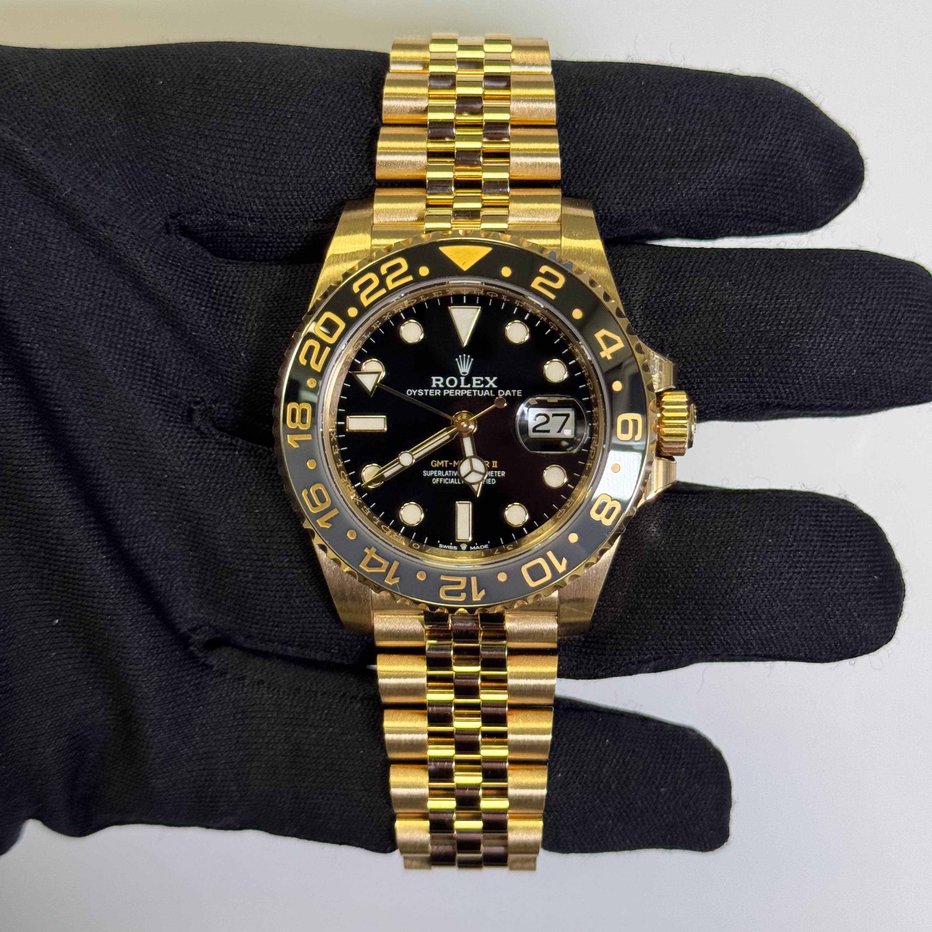 Rolex GMT-Master II 40mm Black Dial Watch Ref# 126718GRNR