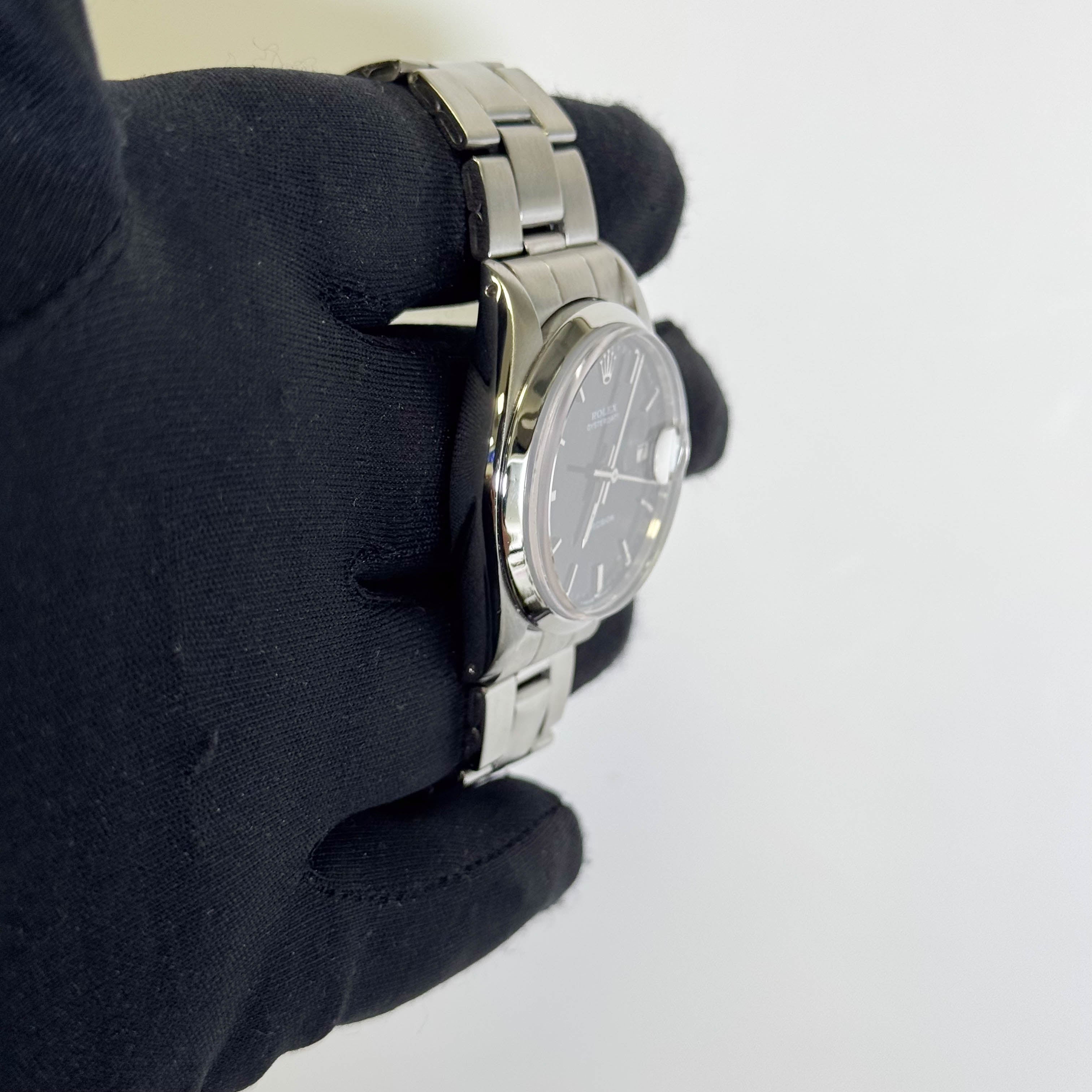 Rolex Oysterdate 34mm Black Dial Watch Ref# 6694 - Happy Jewelers Fine Jewelry Lifetime Warranty