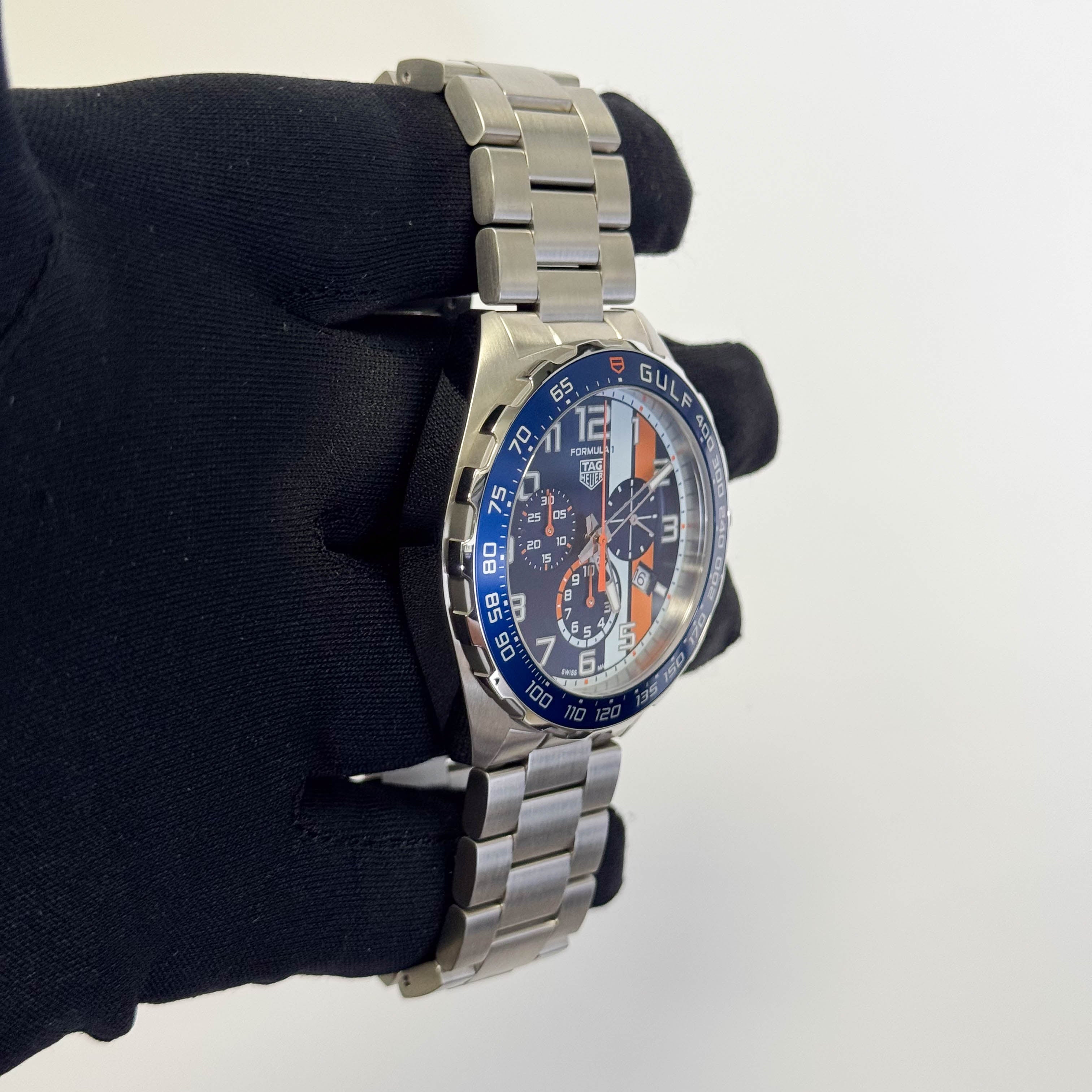 Tag Heuer Formula One X Gulf 43mm Blue Dial Watch Ref# CAZ101AT.BA0842 - Happy Jewelers Fine Jewelry Lifetime Warranty