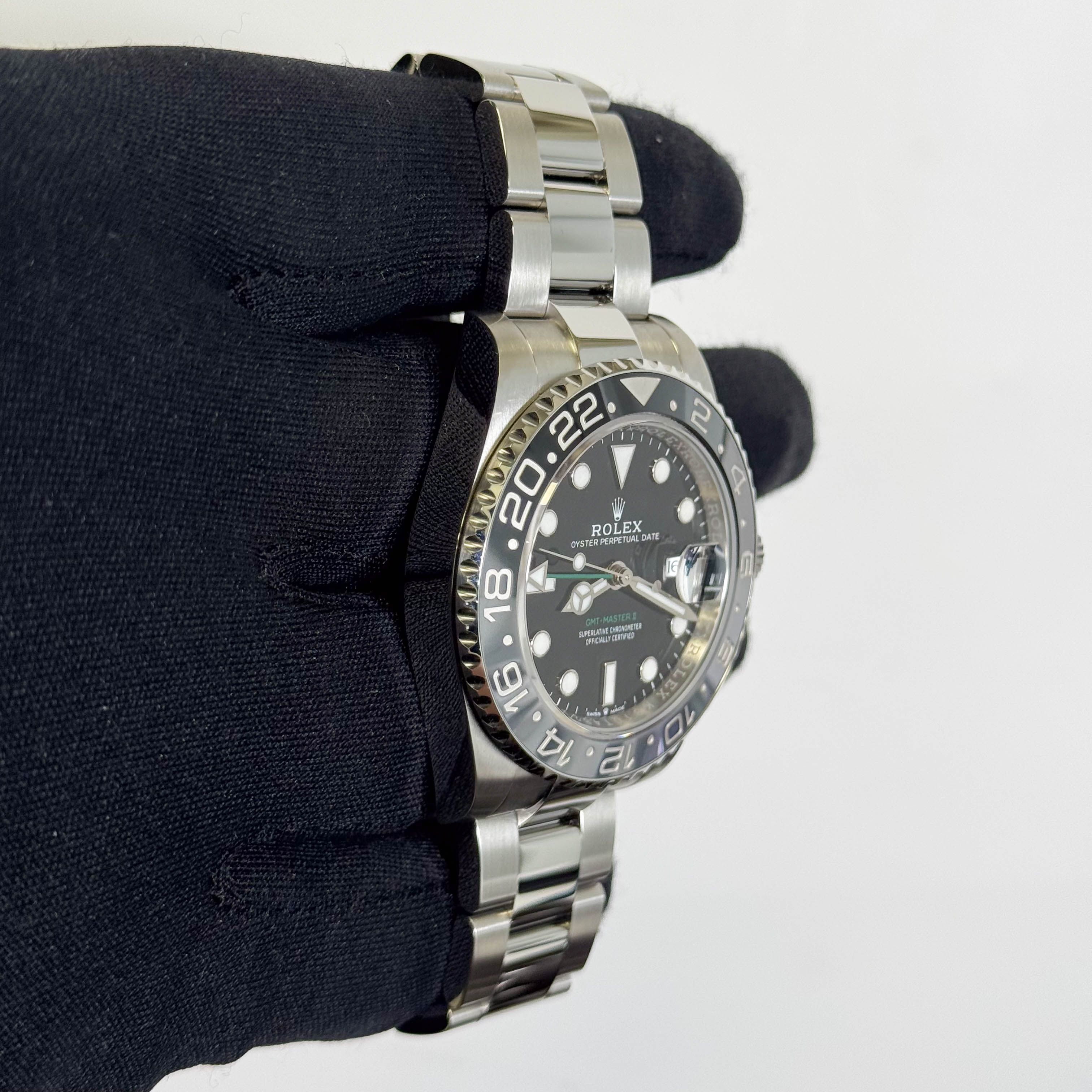 Rolex GMT-Master II 40mm Black Dial Watch Ref# 126710GRNR