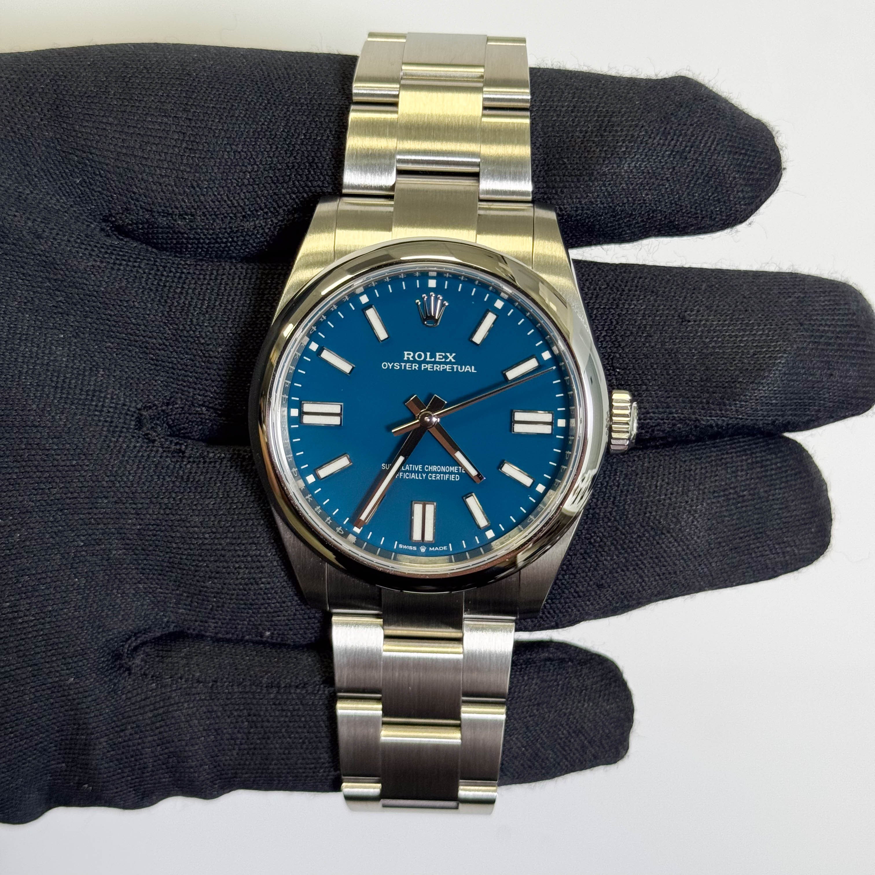 Rolex Oyster Perpetual 41mm Blue Dial Watch Ref# 134300