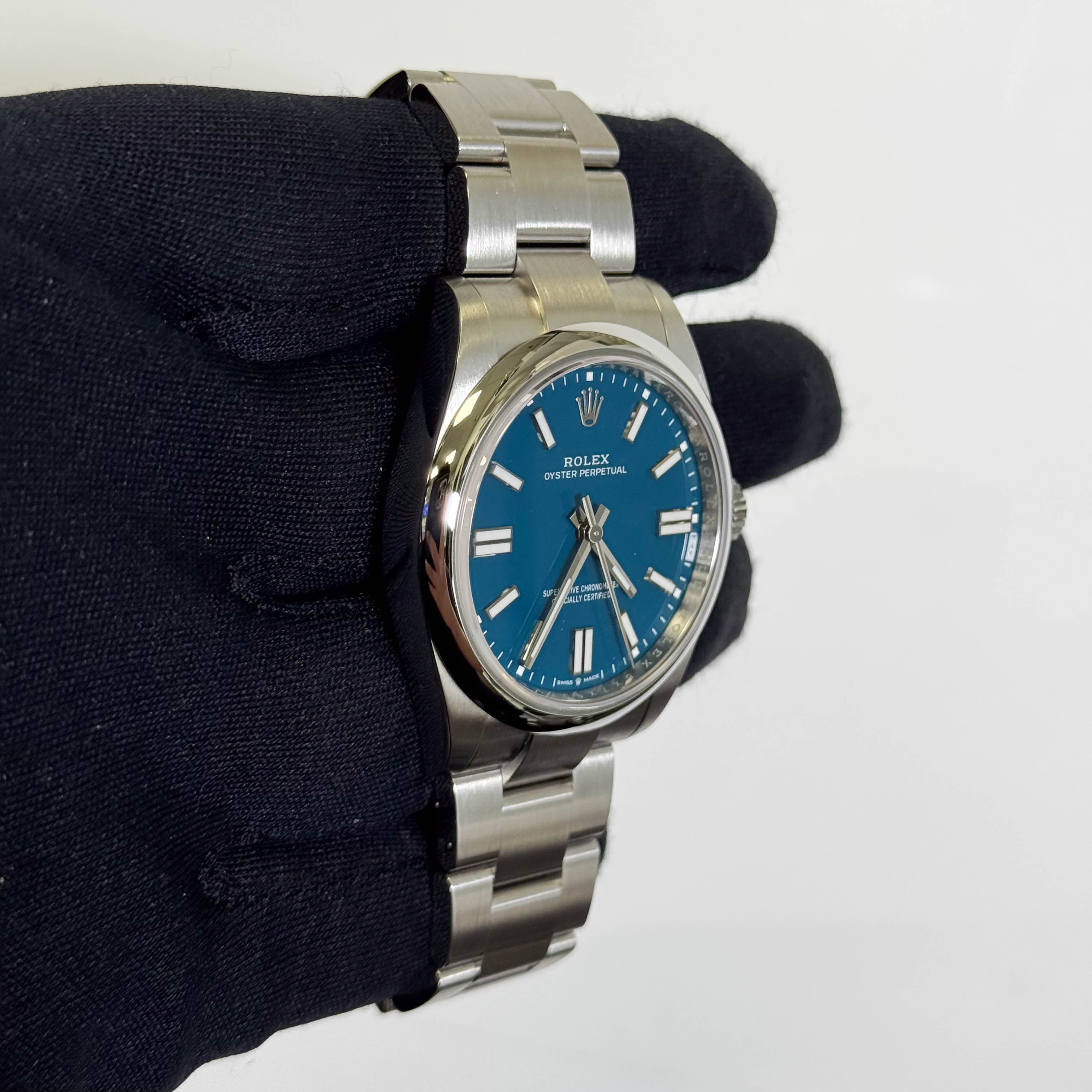 Rolex Oyster Perpetual 41mm Blue Dial Watch Ref# 134300
