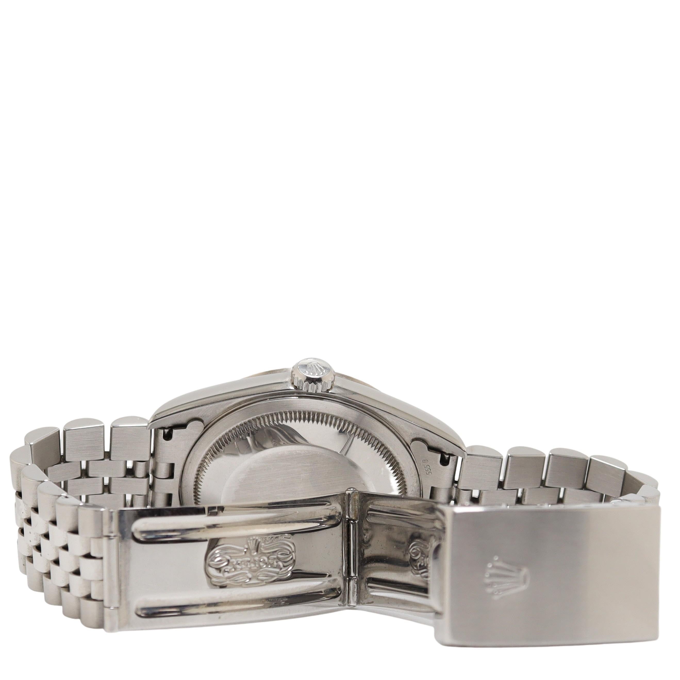 Rolex Datejust Two Tone White Gold & Stainless Steel 36mm Blue w/ Roman Numerals Dial Watch Reference# 16234 - Happy Jewelers Fine Jewelry Lifetime Warranty