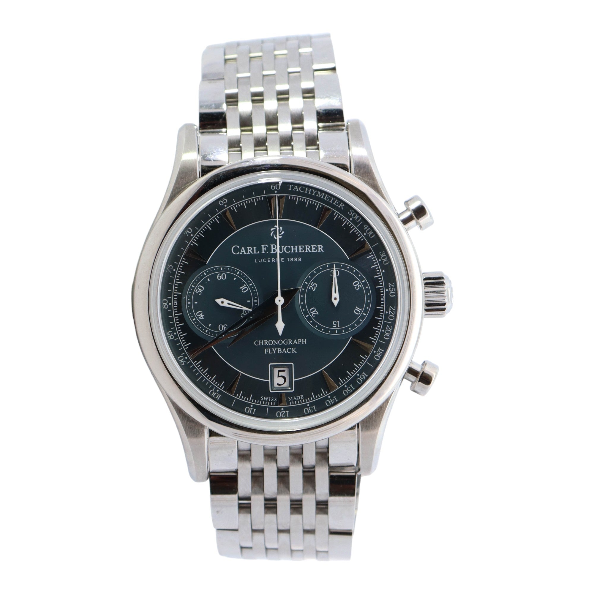 Carl F. Bucherer 43mm Blue Dial Ref# 00.10919.08.53.21 - Happy Jewelers Fine Jewelry Lifetime Warranty