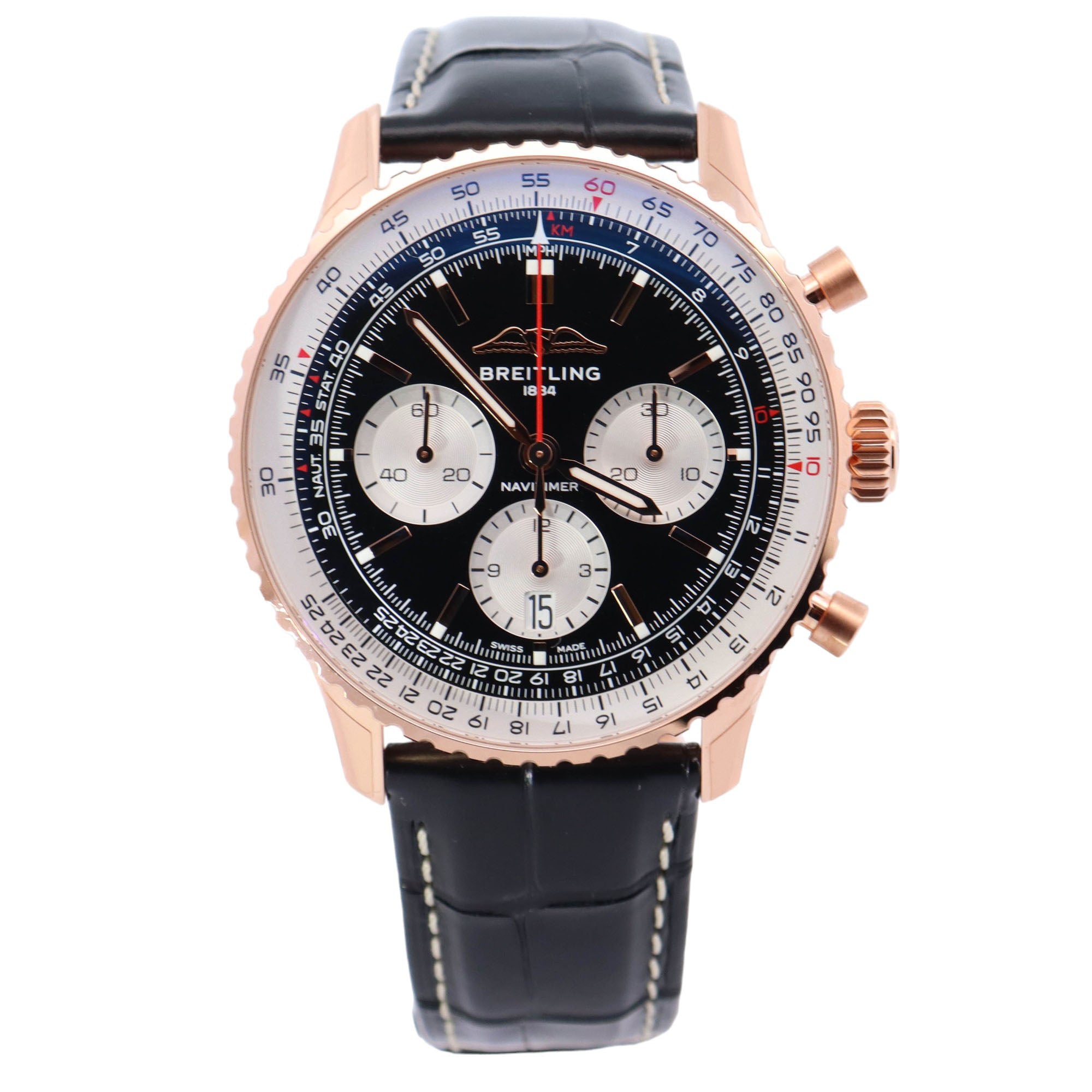 Breitling Navitimer 43mm Black Dial Ref# RB0138 - Happy Jewelers Fine Jewelry Lifetime Warranty