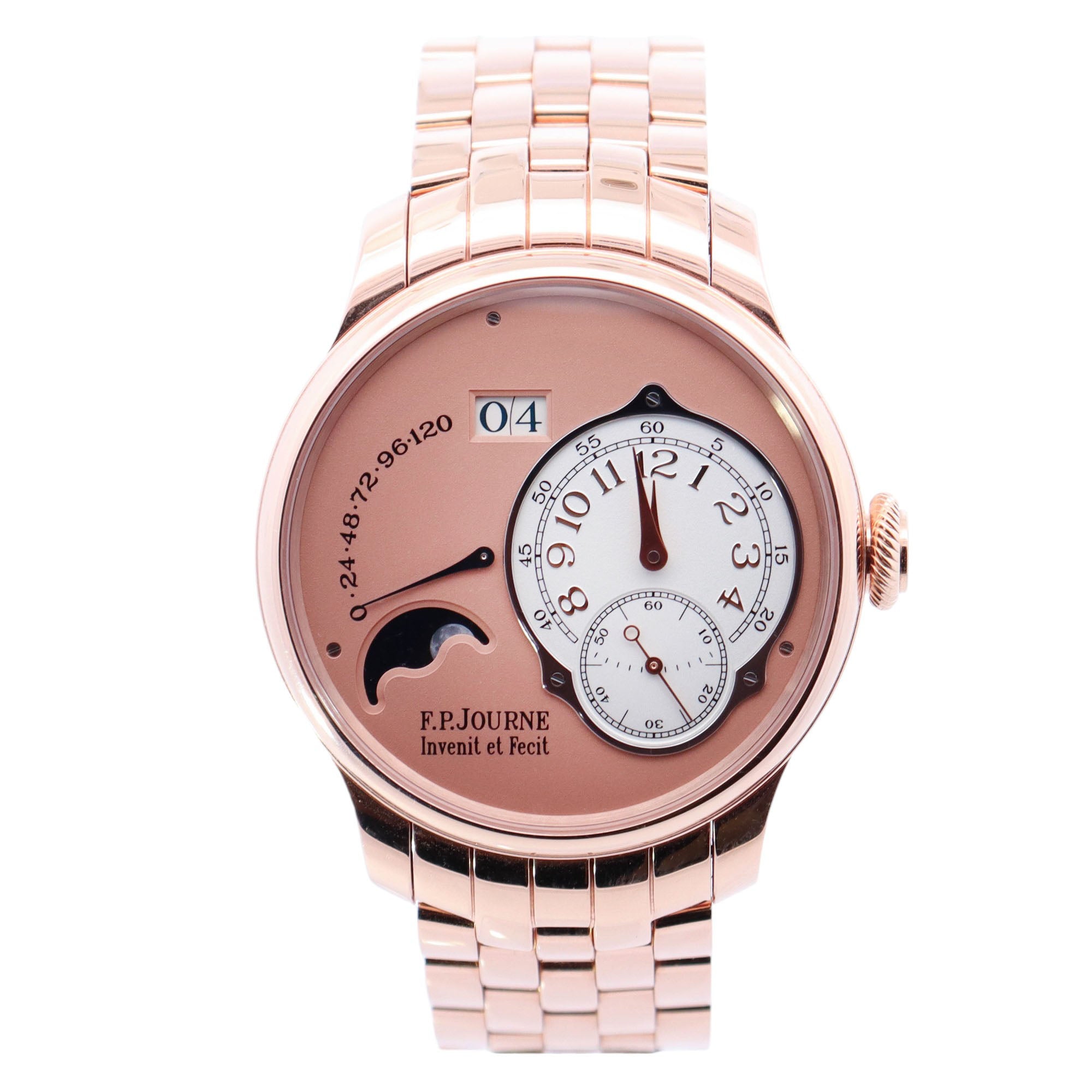 F.P. Journe Octa Lune Rose Gold 40mm Salmon Arabic Dial Watch Reference# 1300.3NOL42RGPIBR - Happy Jewelers Fine Jewelry Lifetime Warranty
