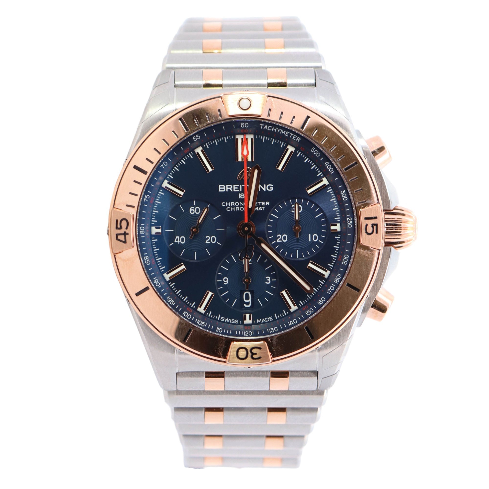 Breitling Chronomat 42mm Blue Dial Ref# UB0134 - Happy Jewelers Fine Jewelry Lifetime Warranty