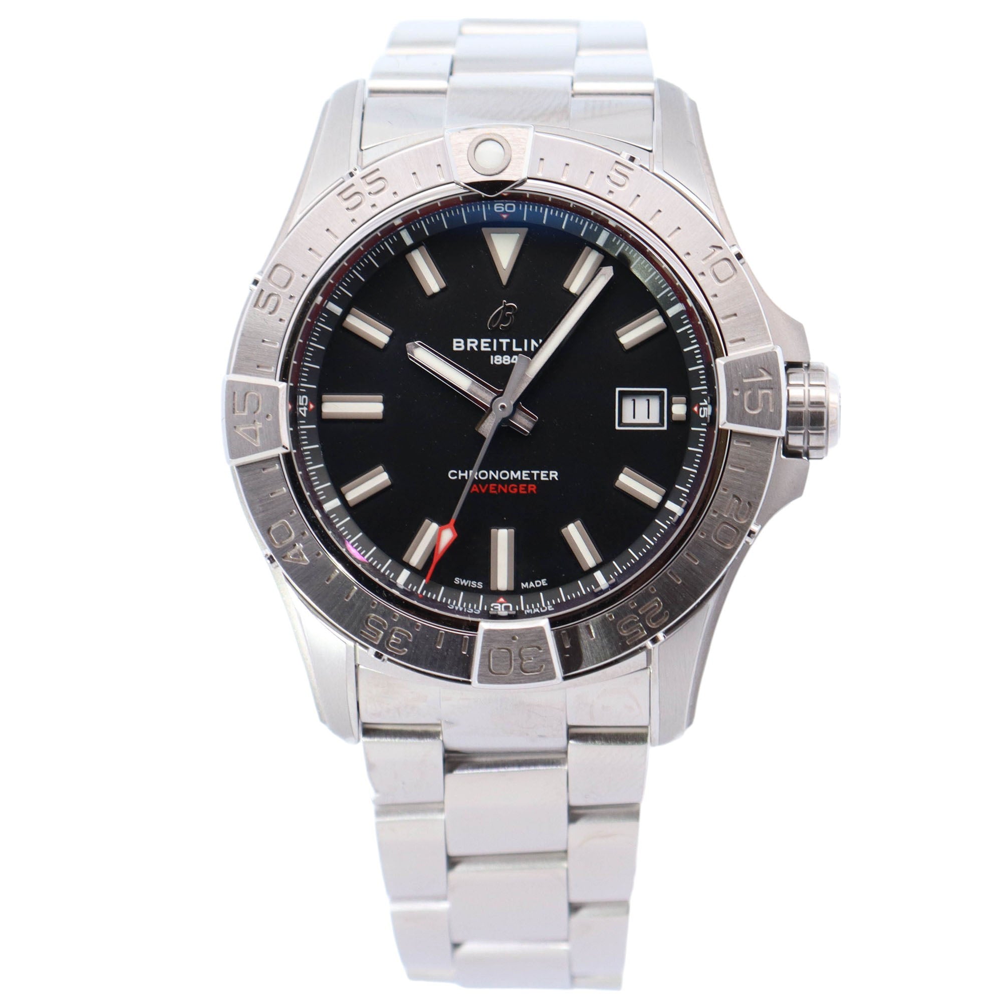 Breitling Avenger 42mm Black Dial Ref# A17328 - Happy Jewelers Fine Jewelry Lifetime Warranty