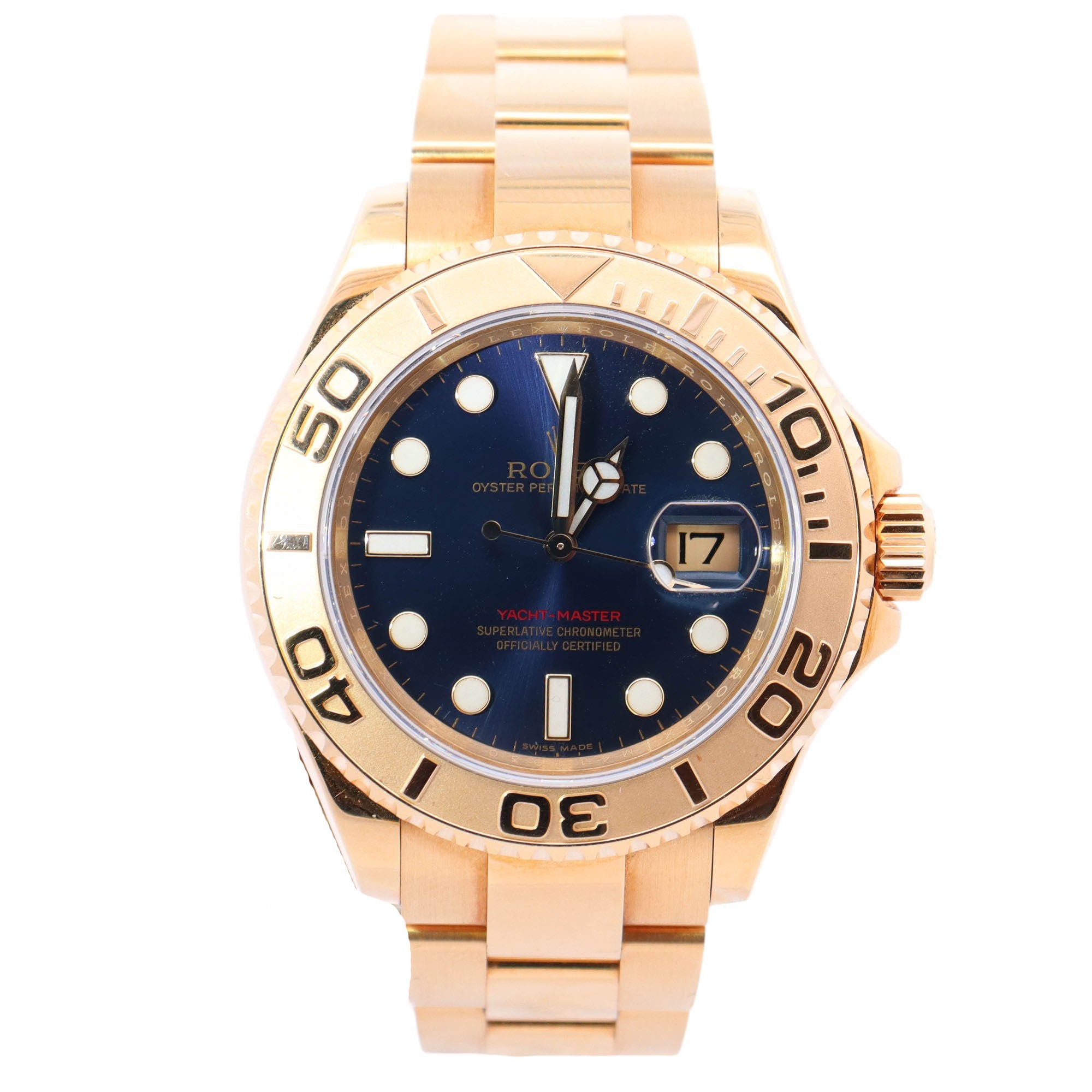 切手97007 Rolex Yacht-Master 40mm Blue Dial Ref# 16628 – Happy Jewelers
