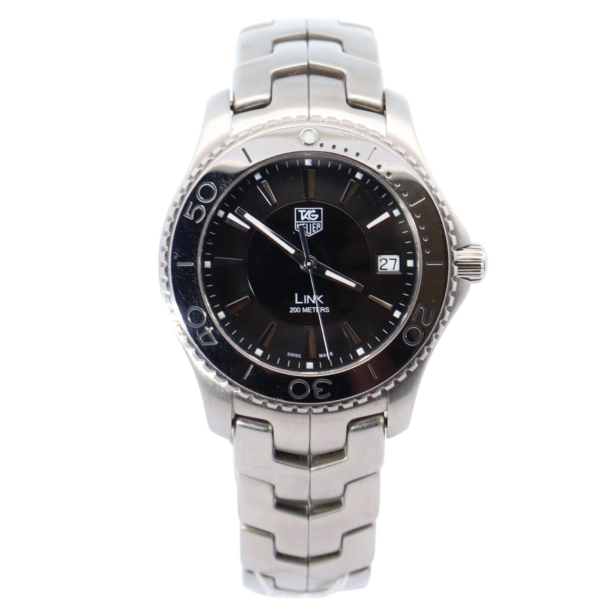 Tag Heuer Link 39mm Black Dial Ref# WJ1110-0 - Happy Jewelers Fine Jewelry Lifetime Warranty