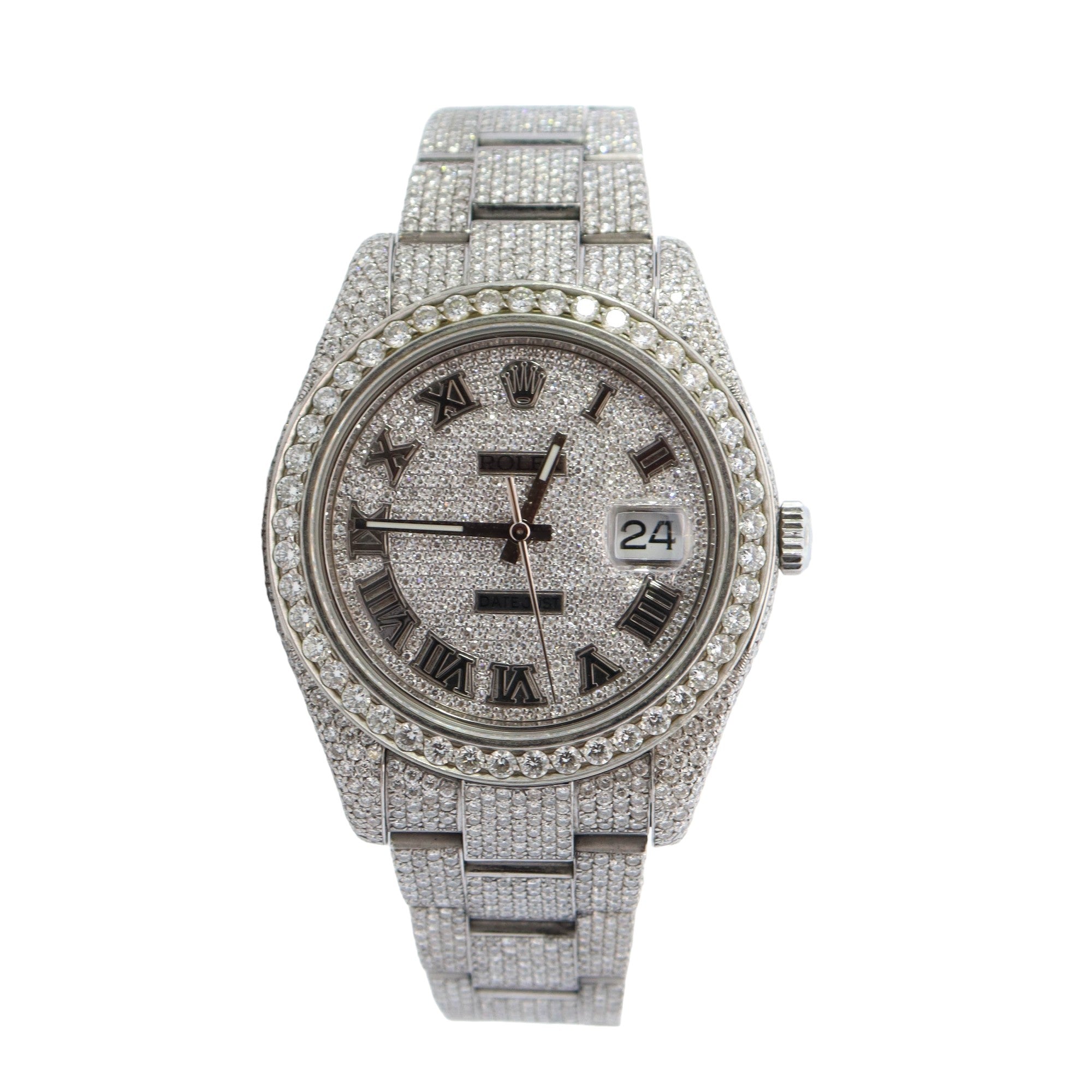 Rolex Datejust 41mm Iced Out Watch Ref# 116300 - Happy Jewelers Fine Jewelry Lifetime Warranty