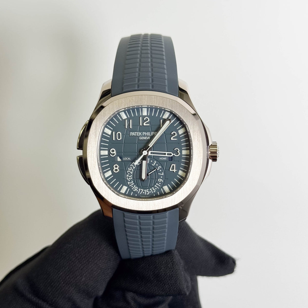Patek Philippe Aquanaut 38.8mm Blue Dial Watch Ref# 5164G-001