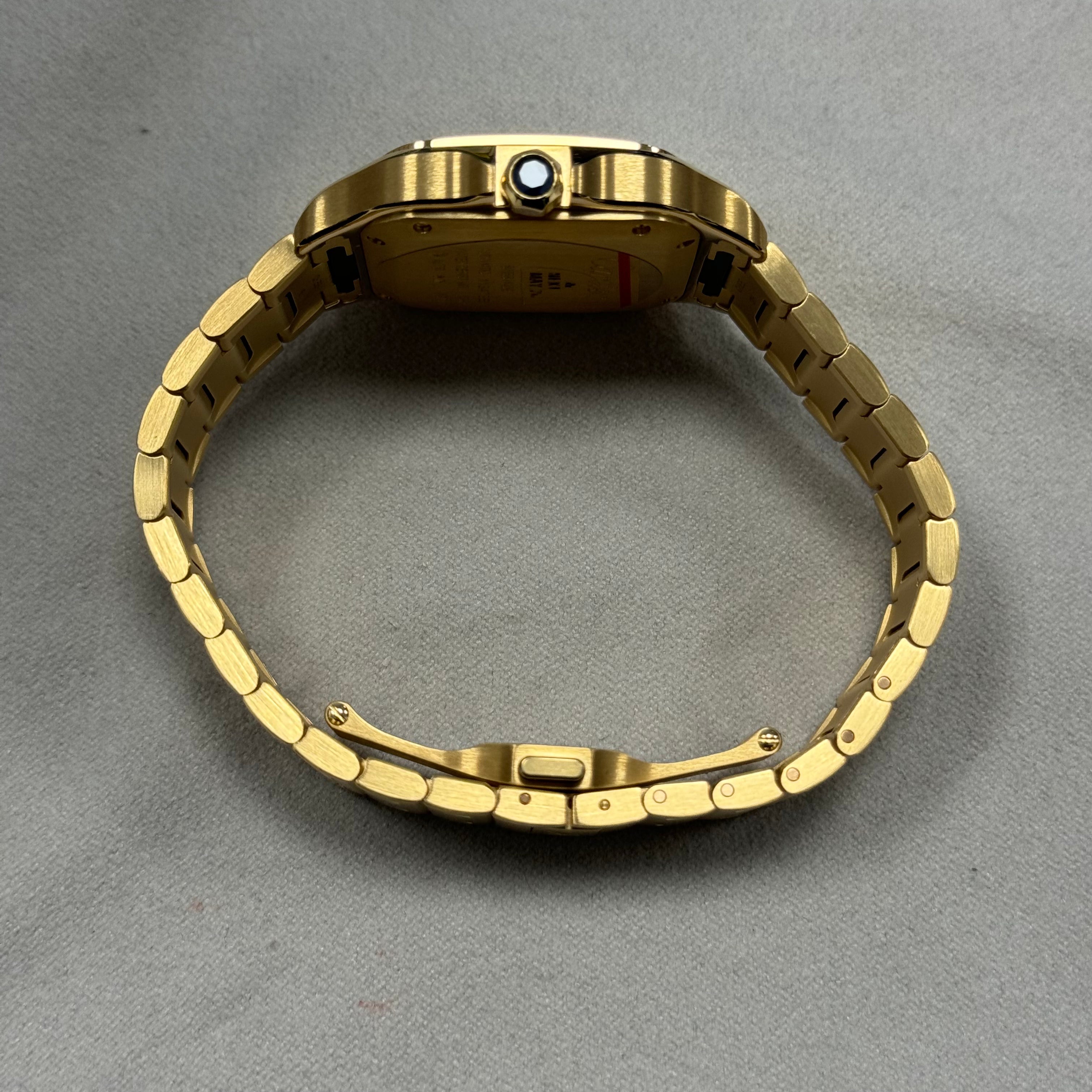 Cartier Santos 35mm Yellow Gold White Dial Watch Ref# WGSA0030 - Happy Jewelers Fine Jewelry Lifetime Warranty