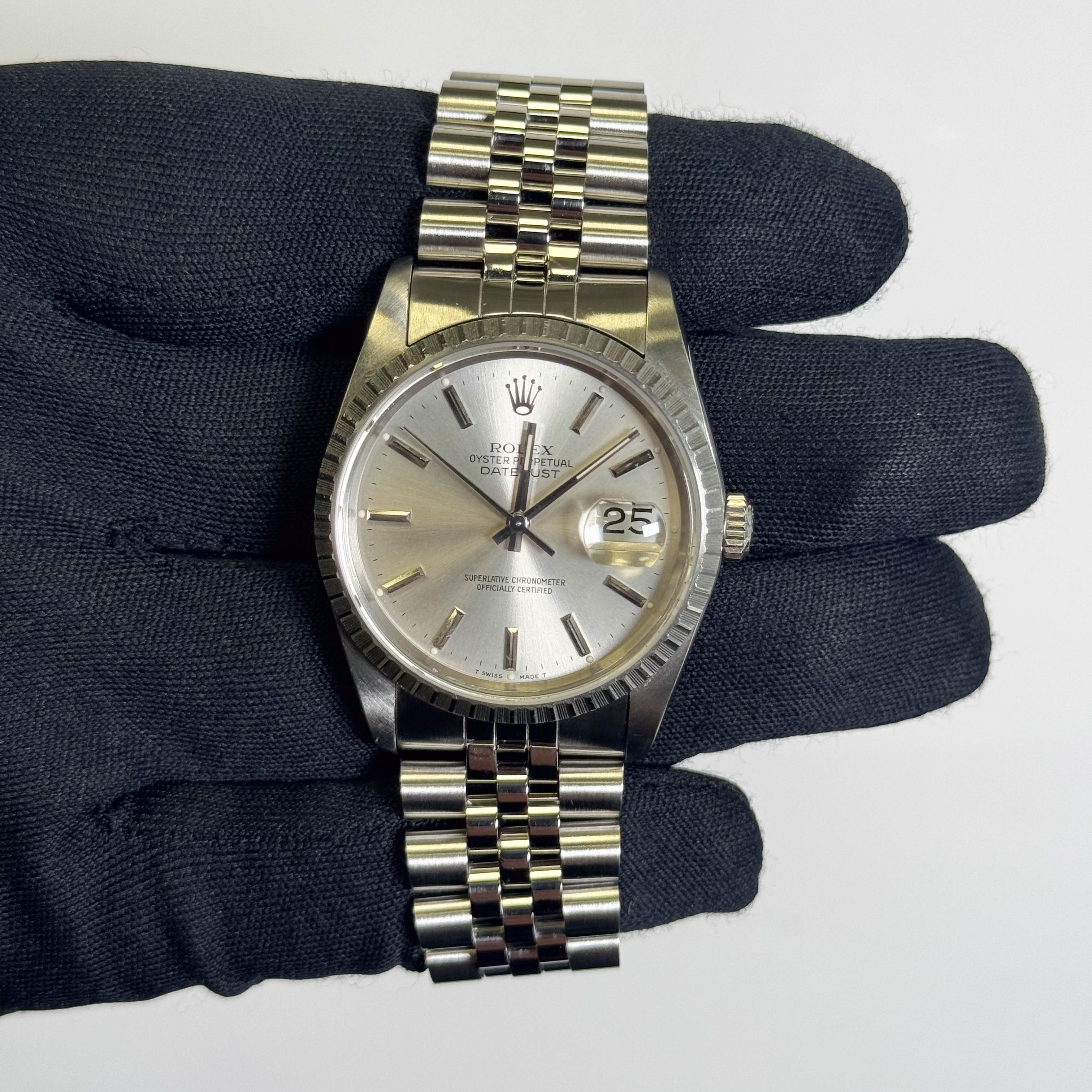 Rolex Datejust 36mm Silver Dial Watch Ref# 16220 - Happy Jewelers Fine Jewelry Lifetime Warranty