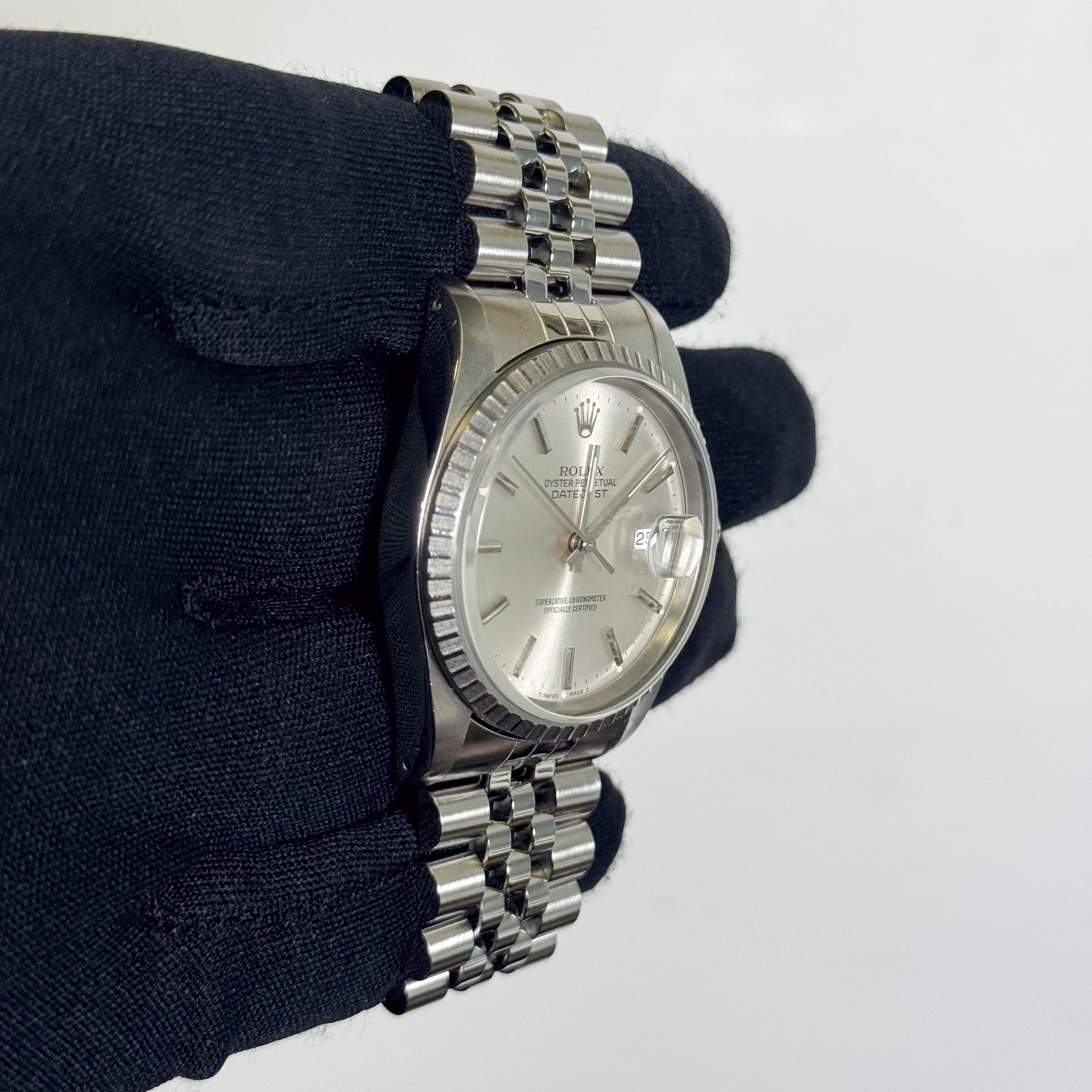 Rolex Datejust 36mm Silver Dial Watch Ref# 16220 - Happy Jewelers Fine Jewelry Lifetime Warranty
