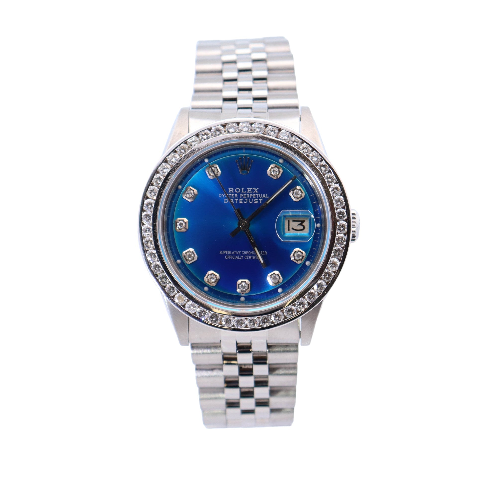 Rolex Datejust 36mm Blue Dial Watch Ref# 16014 - Happy Jewelers Fine Jewelry Lifetime Warranty