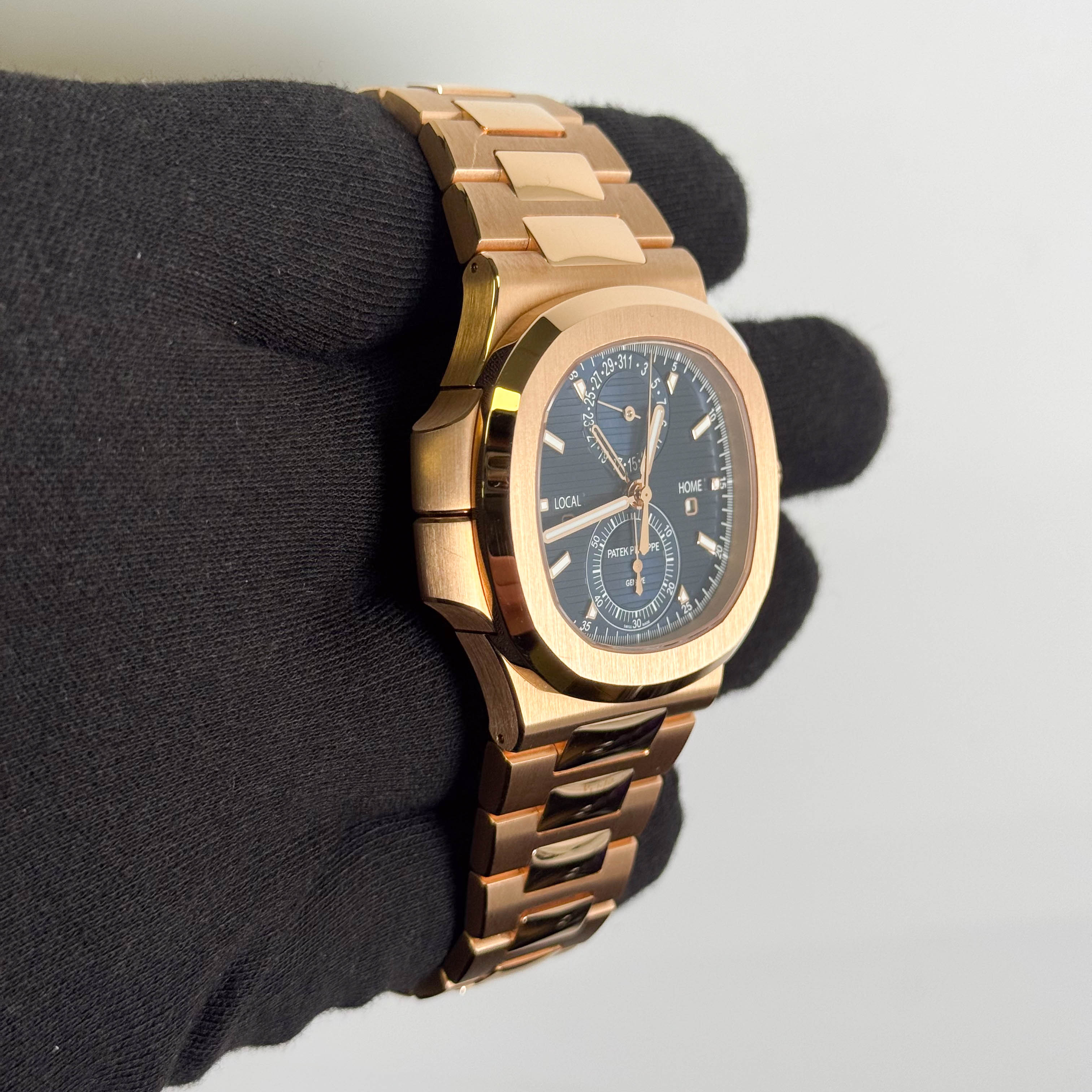 Patek Philippe Nautilus 40.5mm Blue Stick Dial Watch Ref# 5990/1R-001