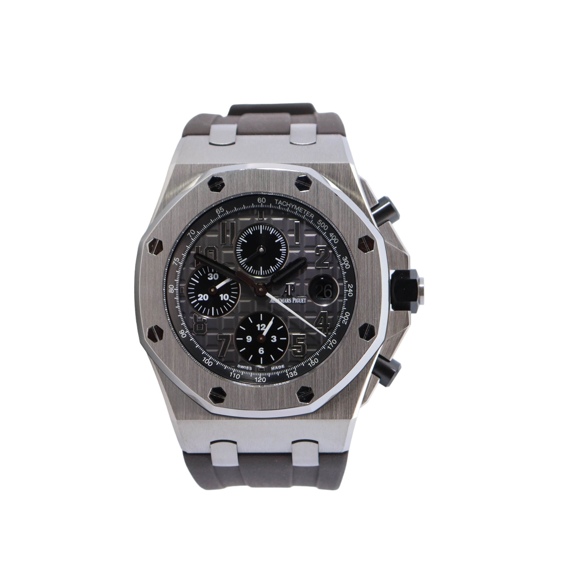 Audemars Piguet Royal Oak 42mm Grey Dial Watch Ref# 26470ST.OO.A104CR.01 - Happy Jewelers Fine Jewelry Lifetime Warranty
