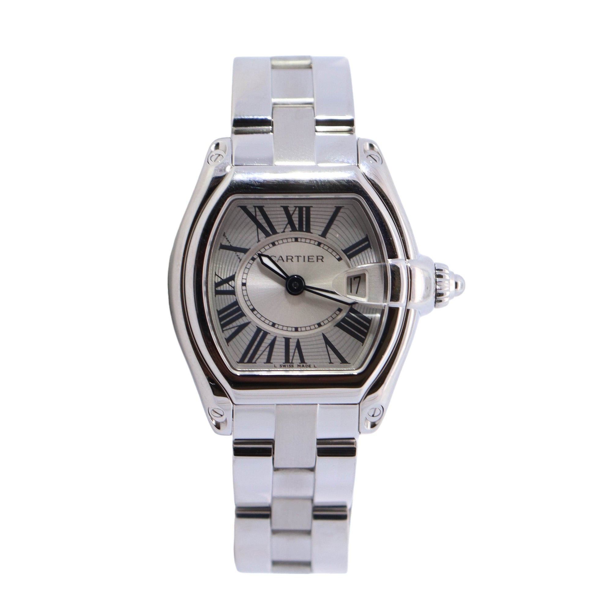 Cartier Roadster 31x36mm Silver Dial Watch Ref# W62016V3 - Happy Jewelers Fine Jewelry Lifetime Warranty