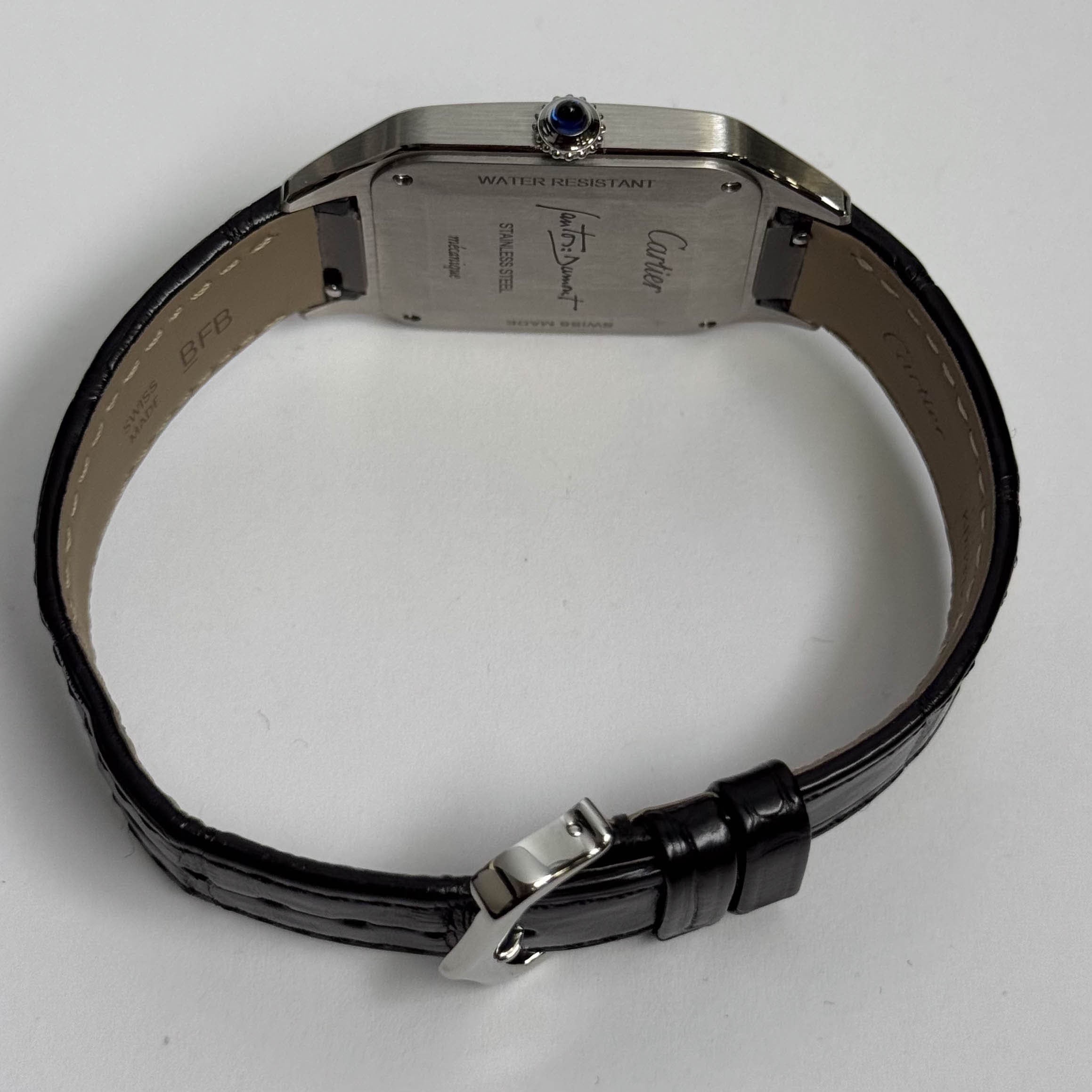Cartier Santos Dumont Tank 31.5mm Black Dial Watch Ref# WSSA0046 - Happy Jewelers Fine Jewelry Lifetime Warranty