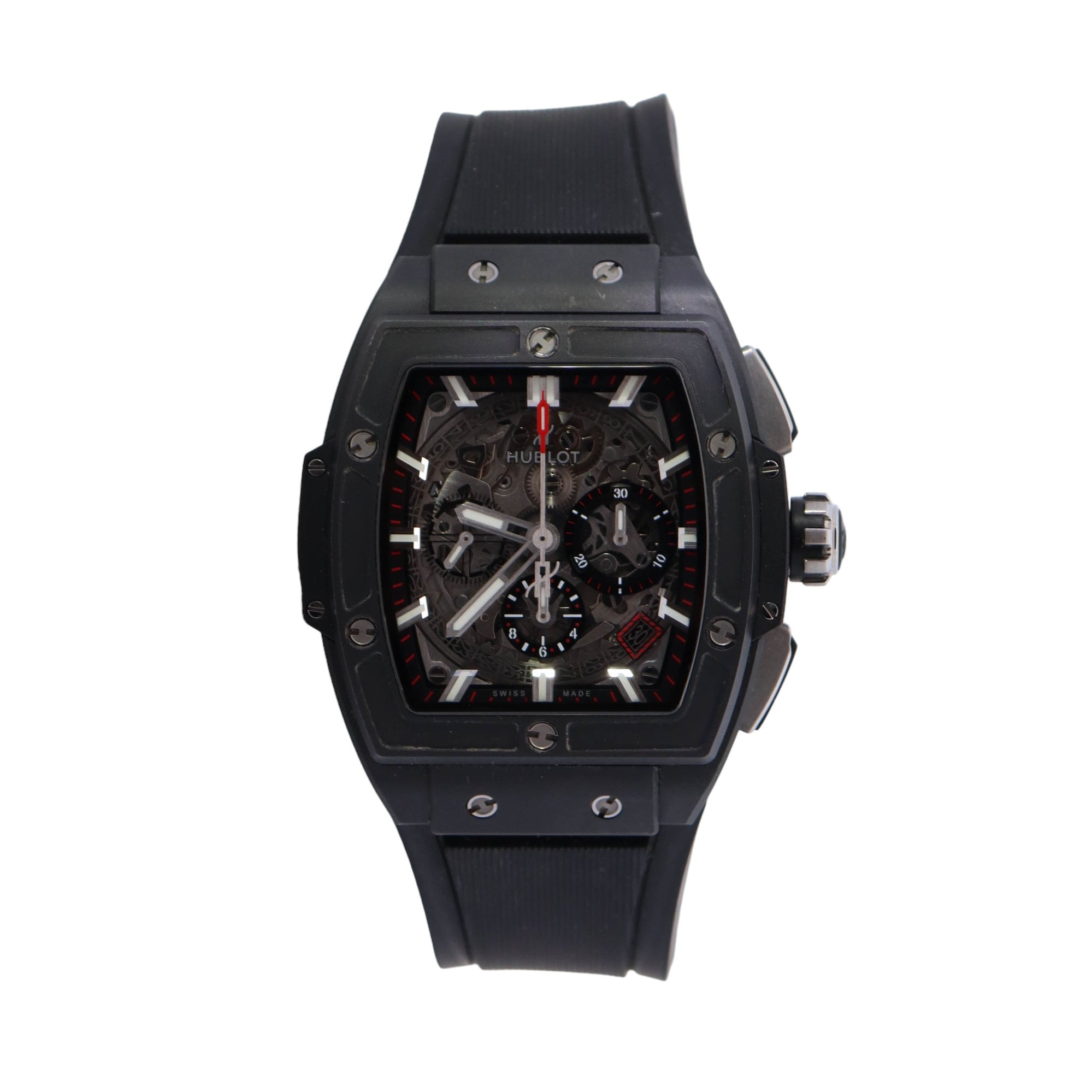 Hublot Black Magic 45mm Skeleton Dial Watch Ref# 601.CI.0173.RX - Happy Jewelers Fine Jewelry Lifetime Warranty