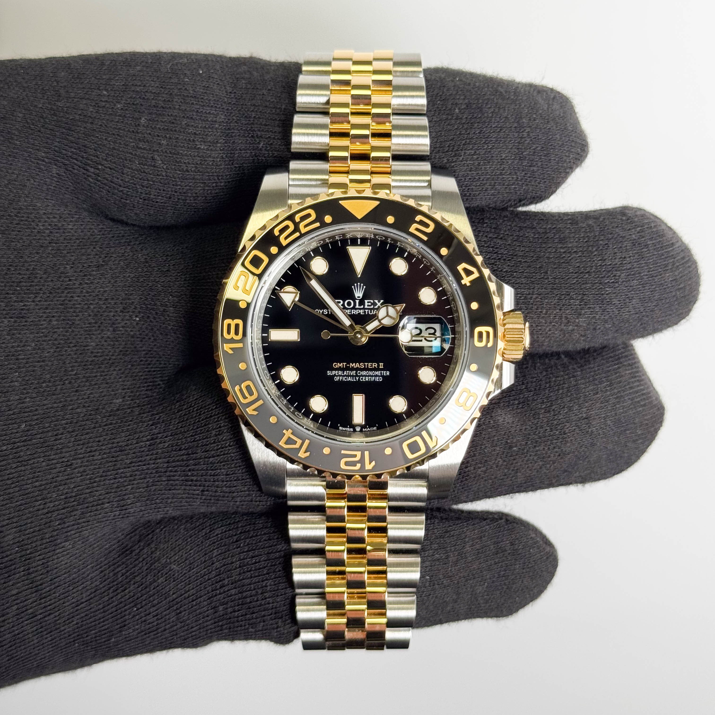 Rolex GMT-Master II Guinness 40mm Black Dial Watch Ref# 126713GRNR - Happy Jewelers Fine Jewelry Lifetime Warranty