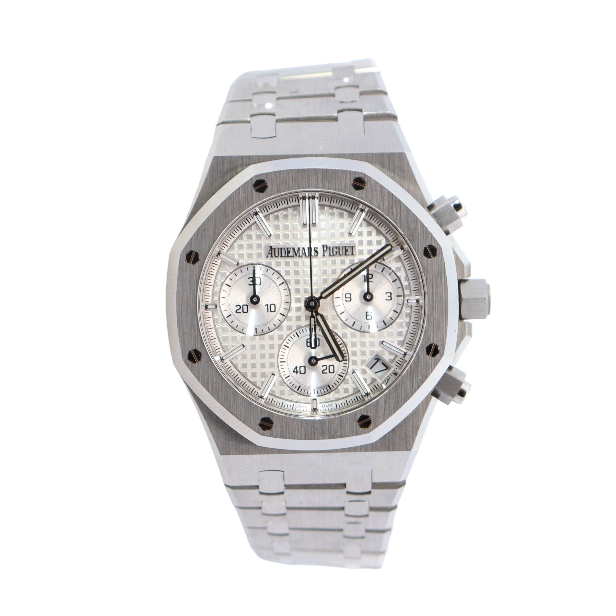Audemars Piguet Royal Oak 41mm White Dial Watch Ref# 26240ST.OO.1320ST.07 - Happy Jewelers Fine Jewelry Lifetime Warranty