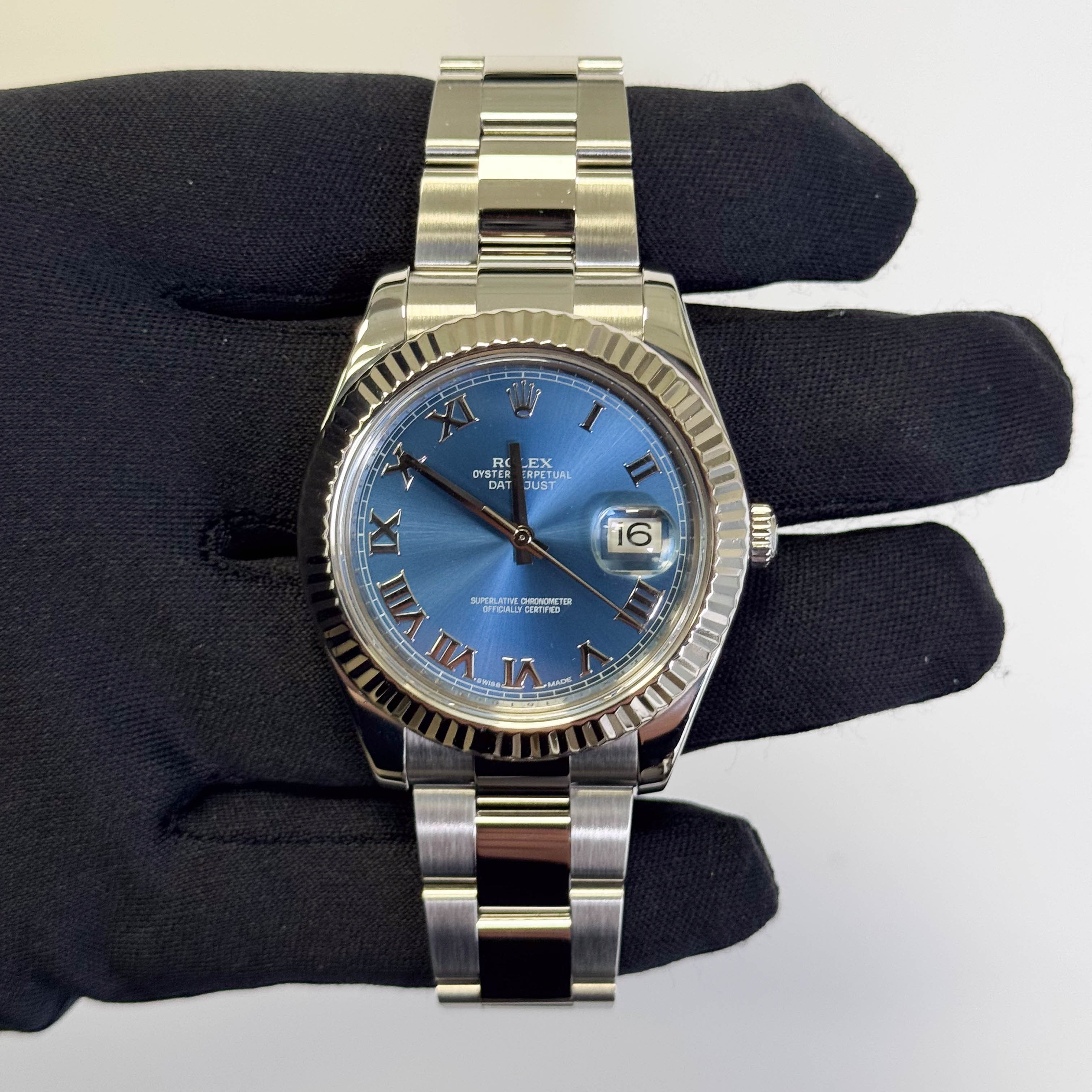 Rolex Datejust 41mm Blue Dial Watch Ref# 116334 - Happy Jewelers Fine Jewelry Lifetime Warranty