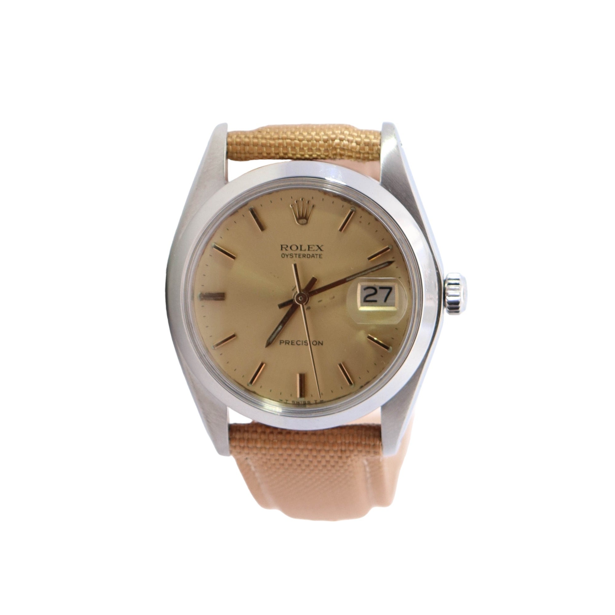 Rolex Oysterdate 34mm Champagne Dial Watch Ref# 6694 - Happy Jewelers Fine Jewelry Lifetime Warranty