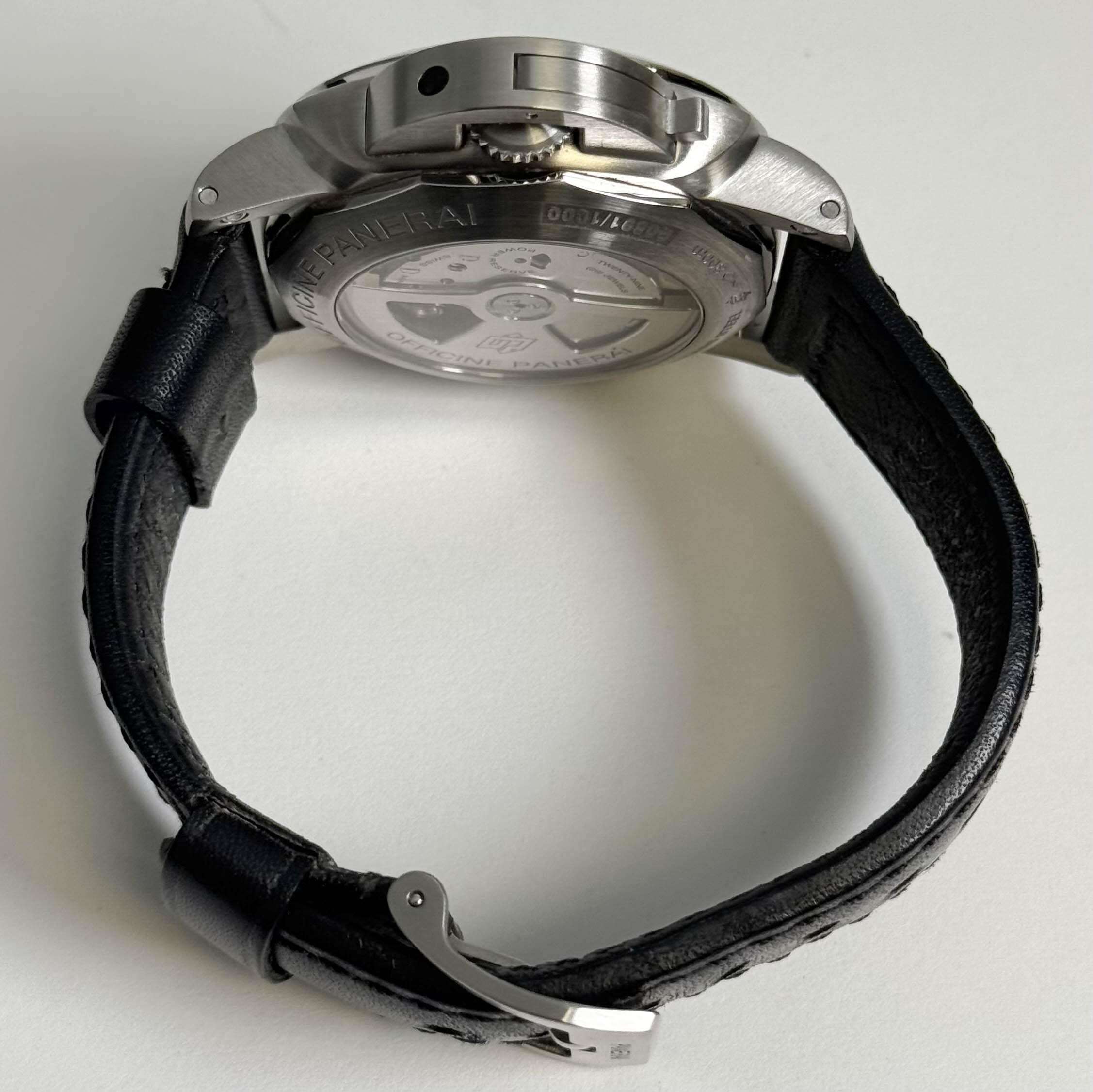 Panerai Luminor GMT 44mm Black Stick and Arabic Dial Watch Ref# PAM00320 - Happy Jewelers Fine Jewelry Lifetime Warranty