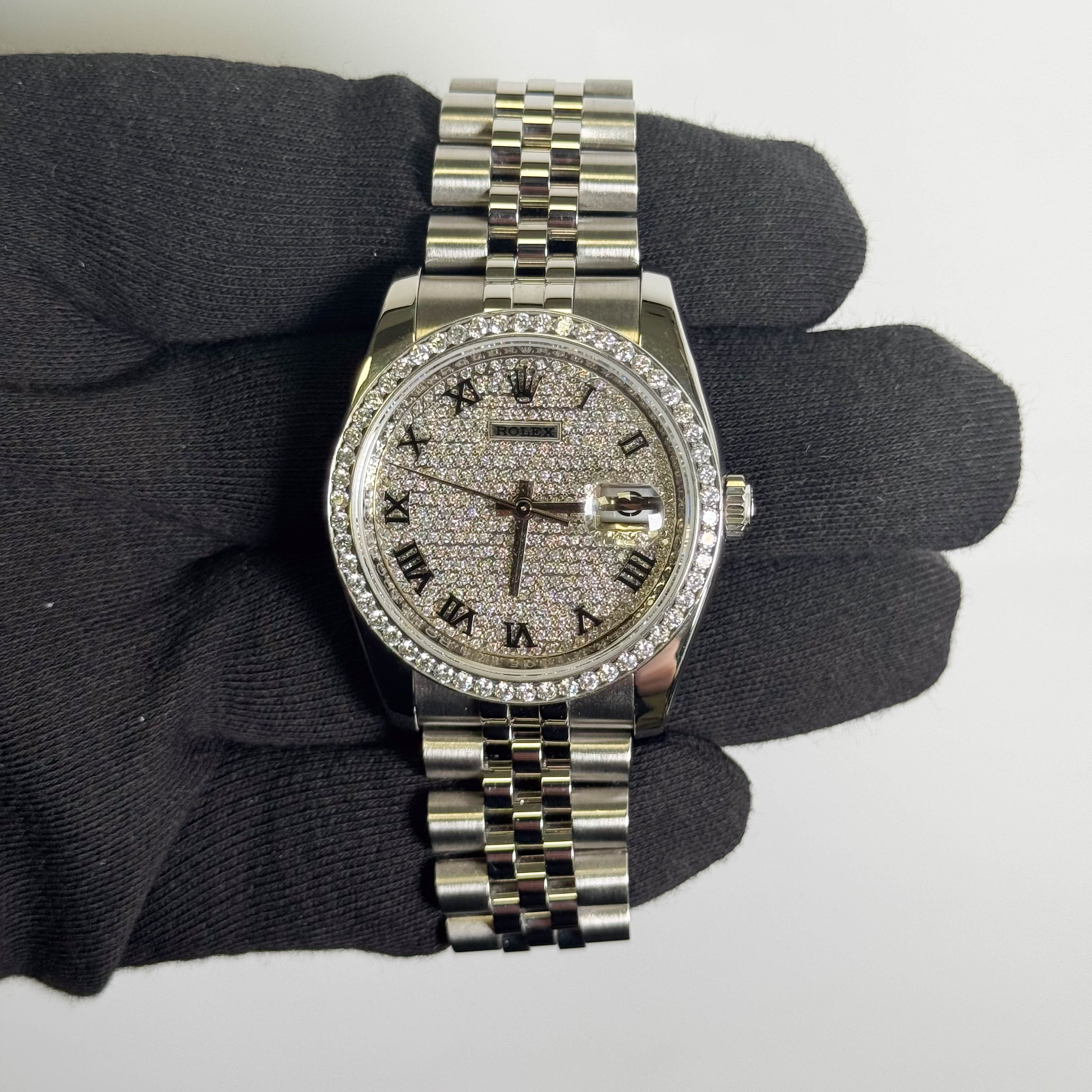 Rolex Datejust 36mm Pave Dial Watch Ref# 116200