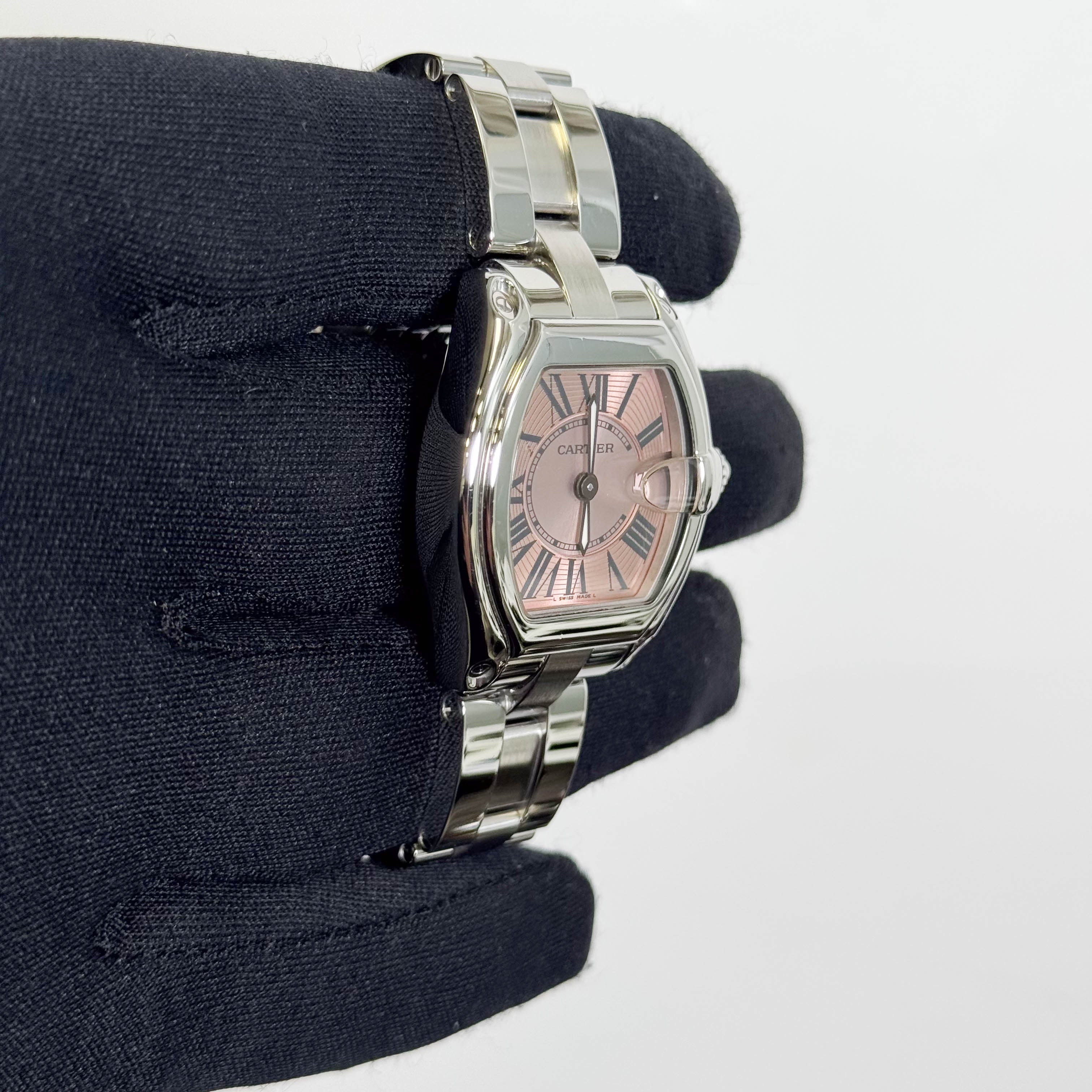Cartier Roadster 36x30mm Pink Dial Watch Ref# W62017V3 - Happy Jewelers Fine Jewelry Lifetime Warranty