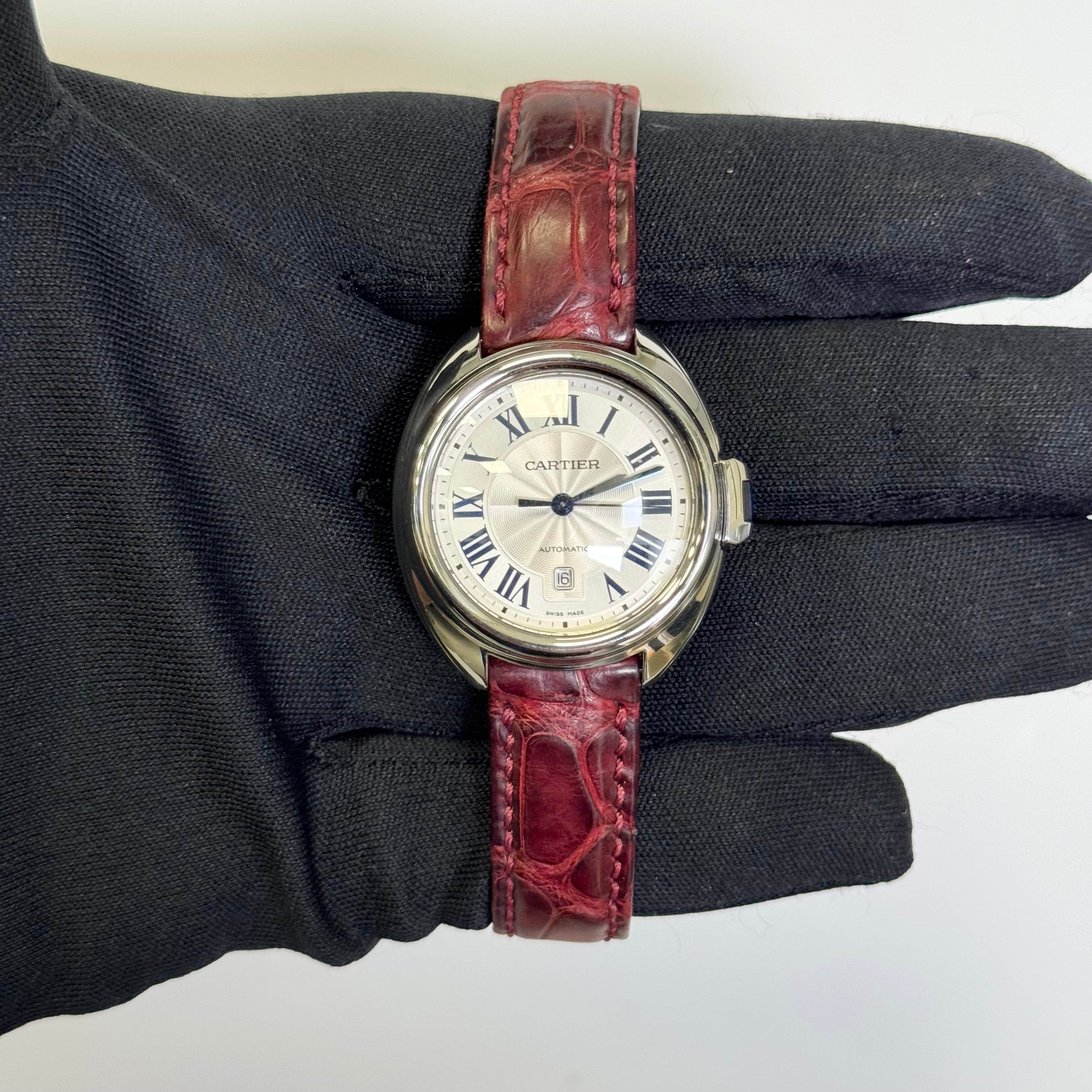 Cartier Cle De 31mm Silver Dial Watch Ref# WSCL0016