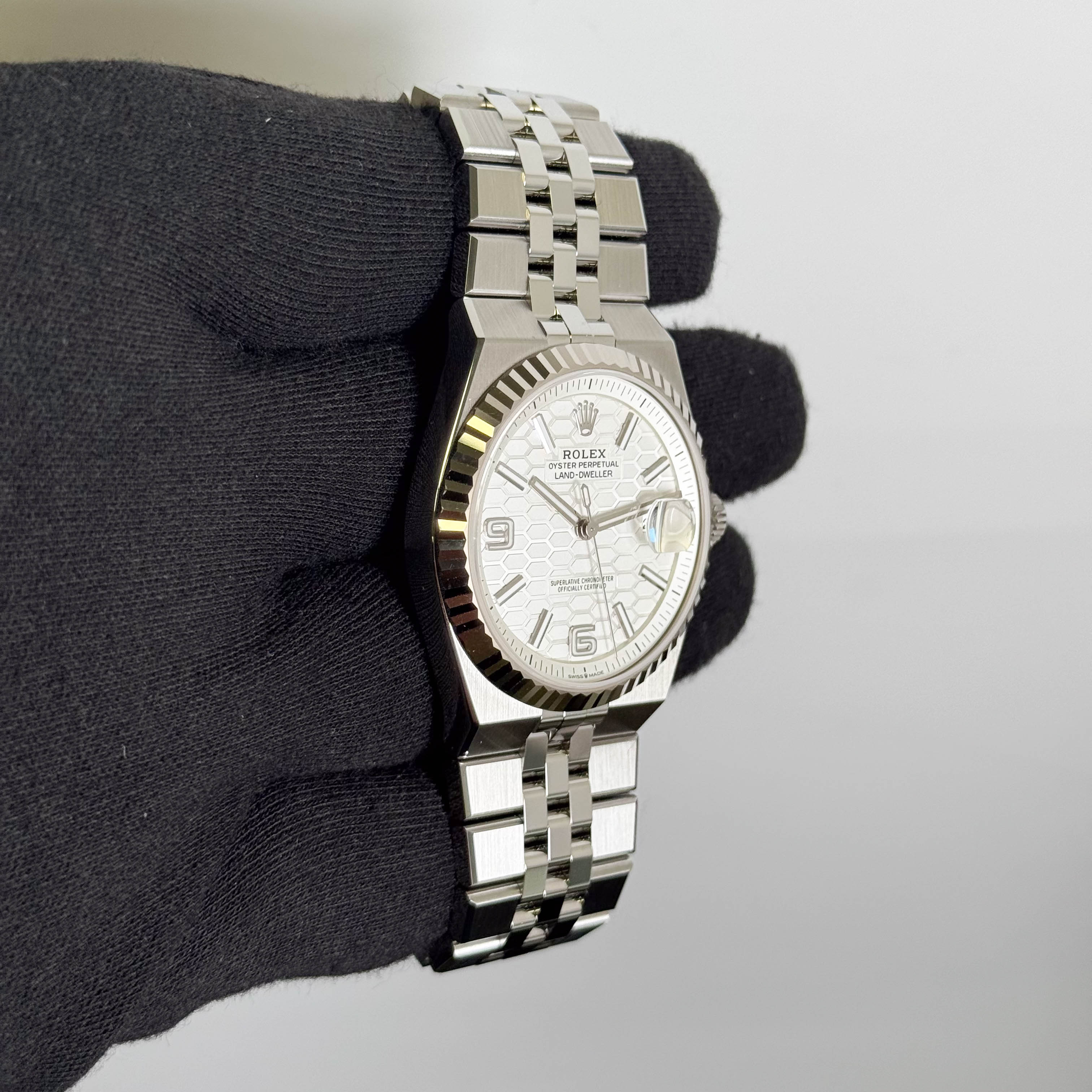 Rolex Land-Dweller 40mm White Dial Watch Ref # 127334v