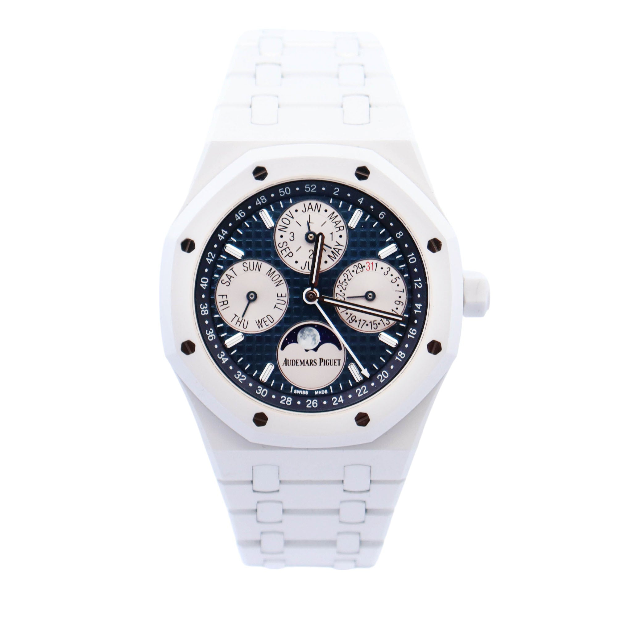 Audemars Piguet Royal Oak 41mm Blue Dial Watch Ref# 26579CB.OO.1225CB.01 - Happy Jewelers Fine Jewelry Lifetime Warranty