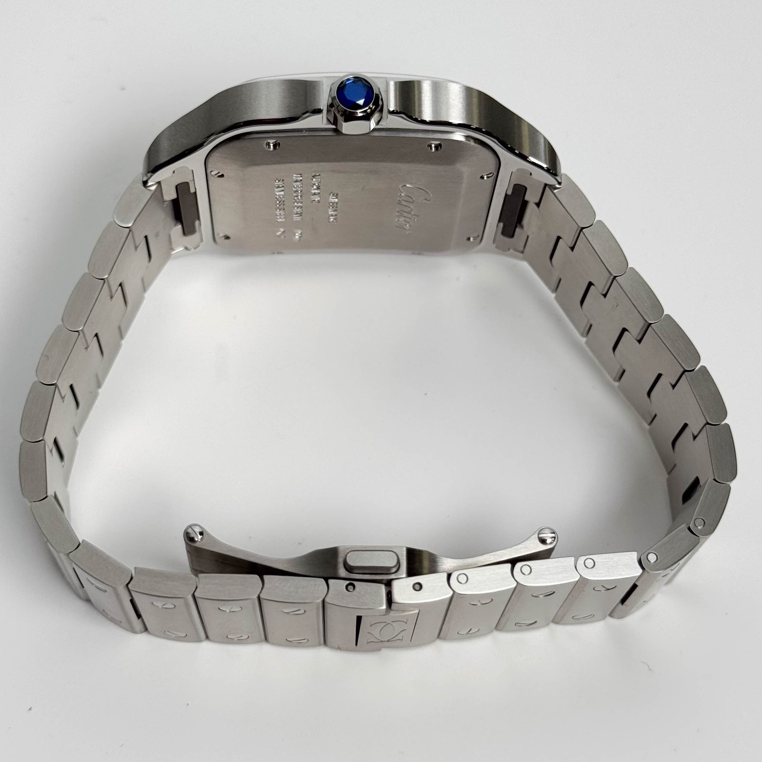 Cartier Santos Stainless Steel 40mm Blue Dial Watch Ref# WSSA0071 - Happy Jewelers Fine Jewelry Lifetime Warranty