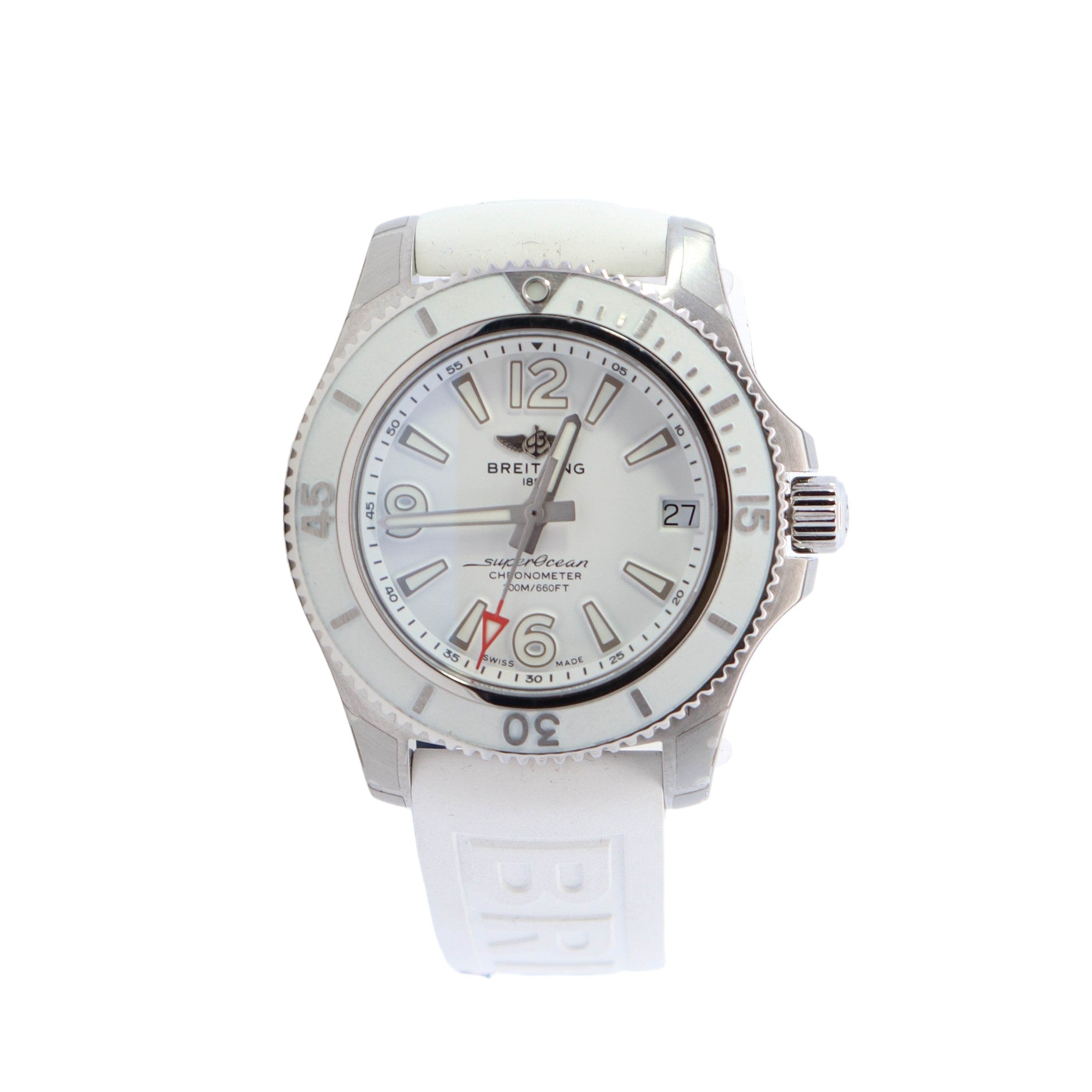 Breitling Lady Superocean 36mm White Dial Watch Ref# A17316 - Happy Jewelers Fine Jewelry Lifetime Warranty