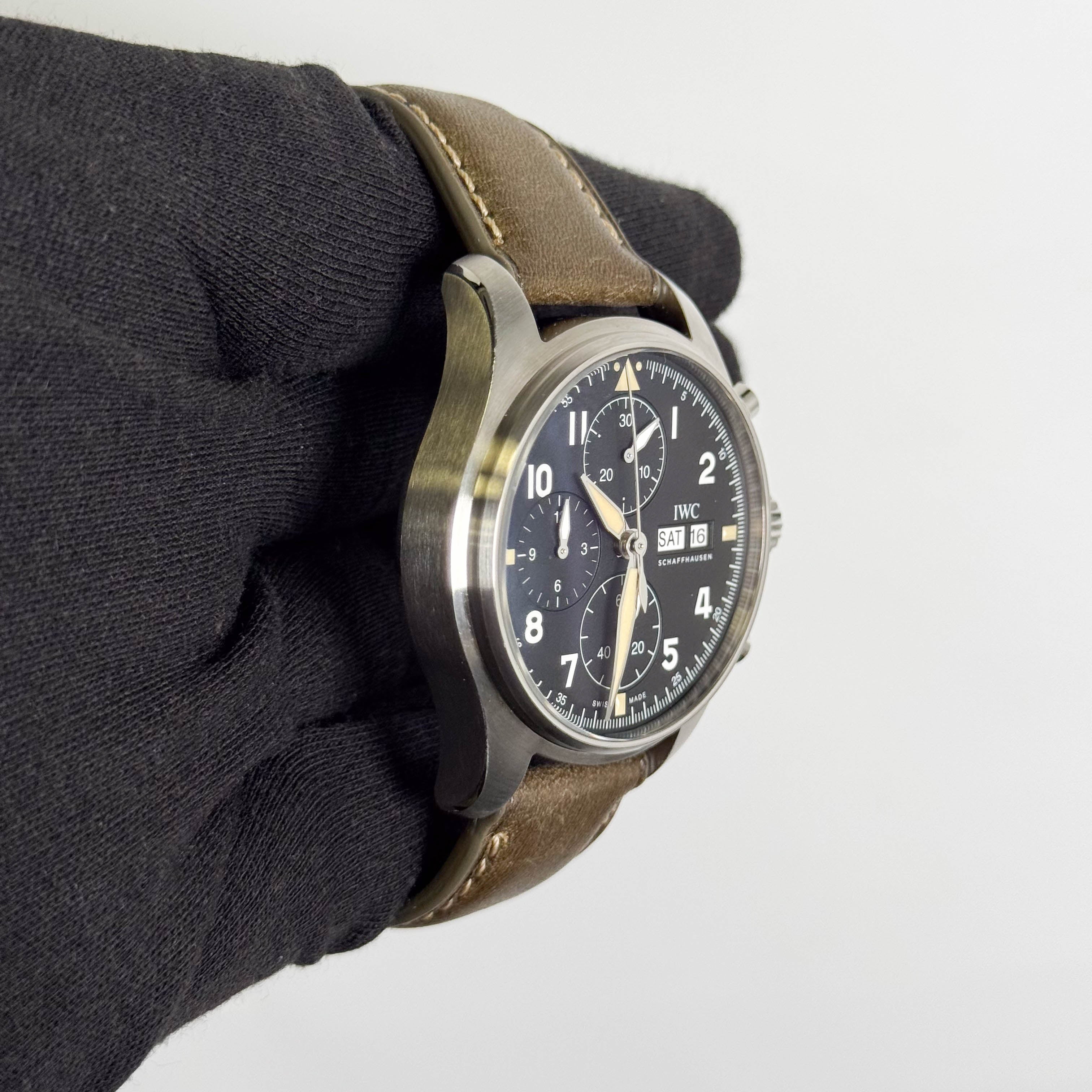 IWC Pilot Spitfire 41mm Black Dial Watch Ref# IW387901