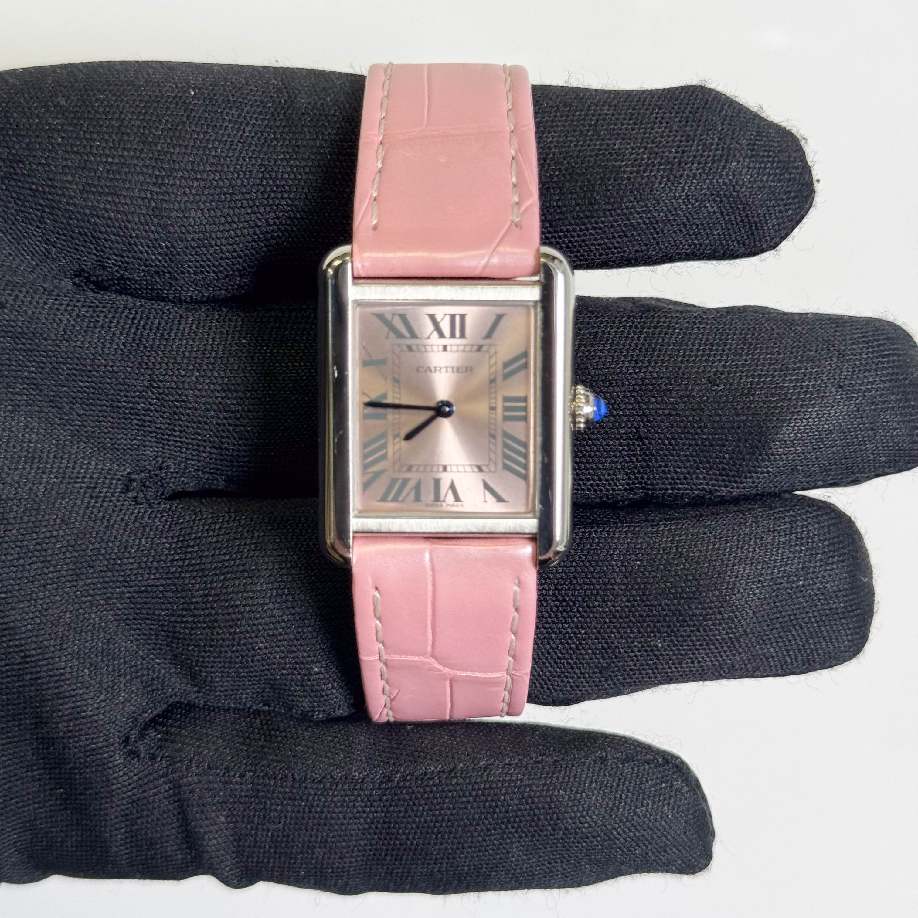 Cartier Tank 31mm Pink Dial Watch Ref# W5200000 - Happy Jewelers Fine Jewelry Lifetime Warranty