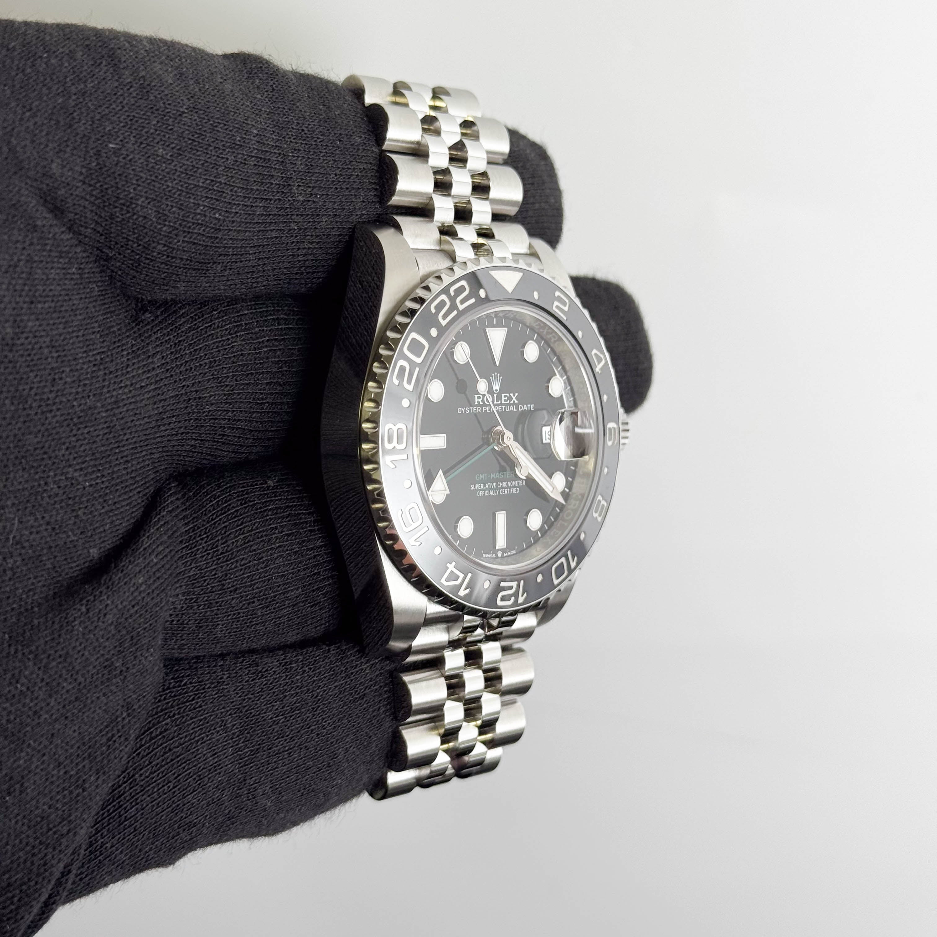 Rolex GMT-Master II 40mm Black Dial Watch Ref# 126710GRNR