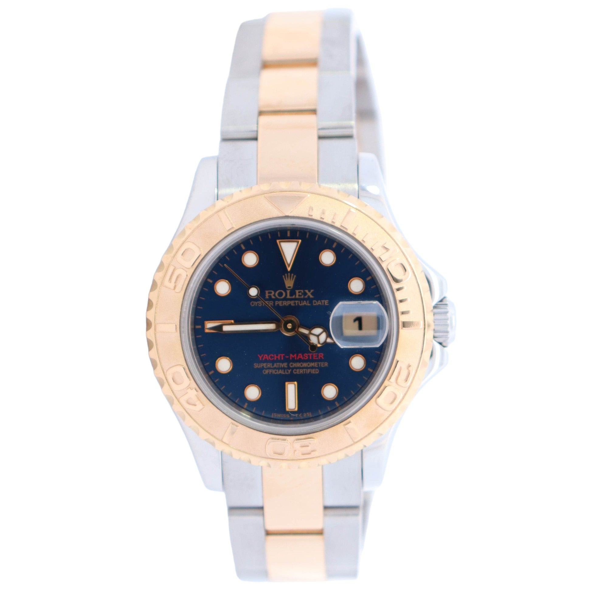 Rolex Lady Yacht Master 29mm Blue Dial Watch Ref# 169623 - Happy Jewelers Fine Jewelry Lifetime Warranty