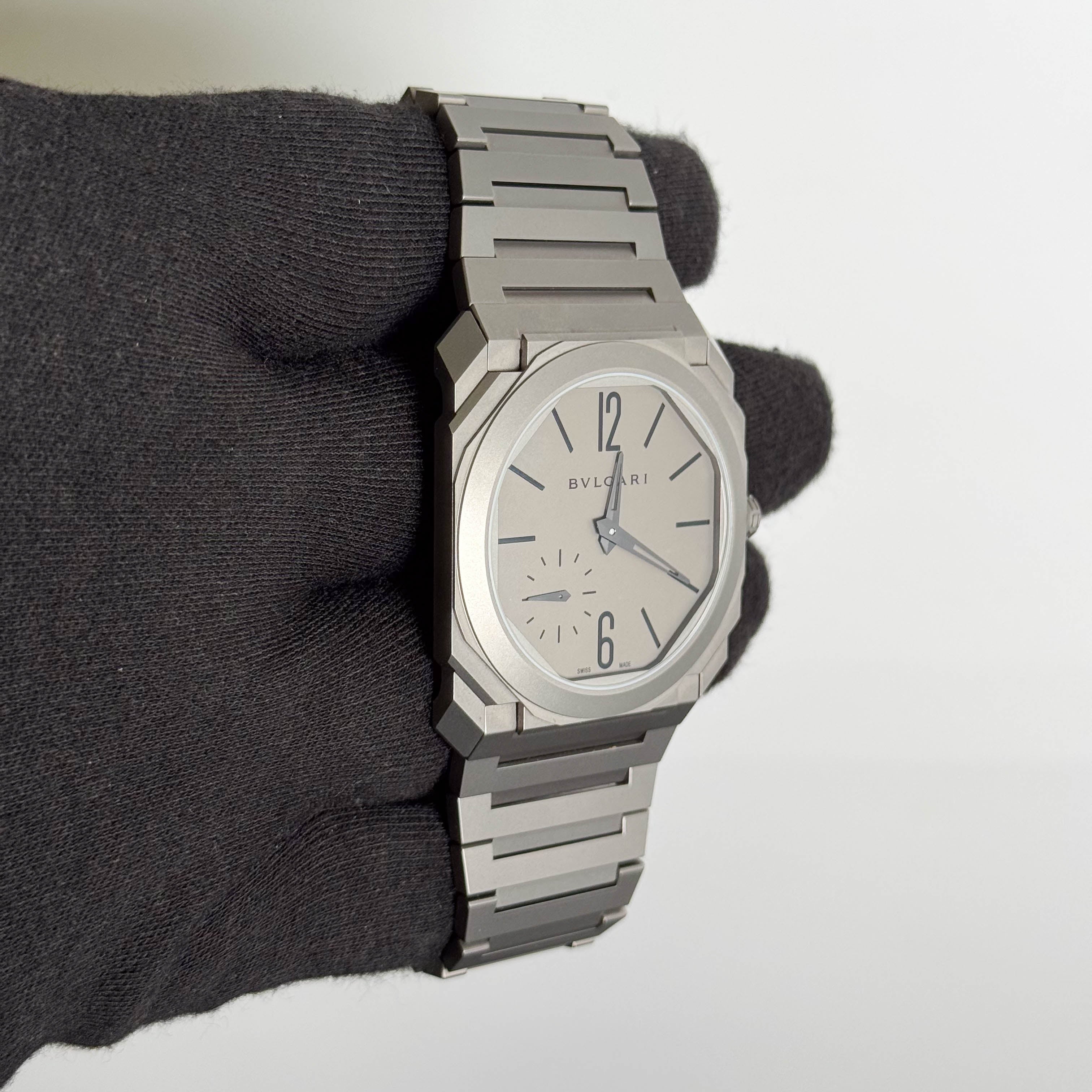 Bvlgari Octo Finissimo 40mm Grey Titanium Dial Watch Ref# 102713
