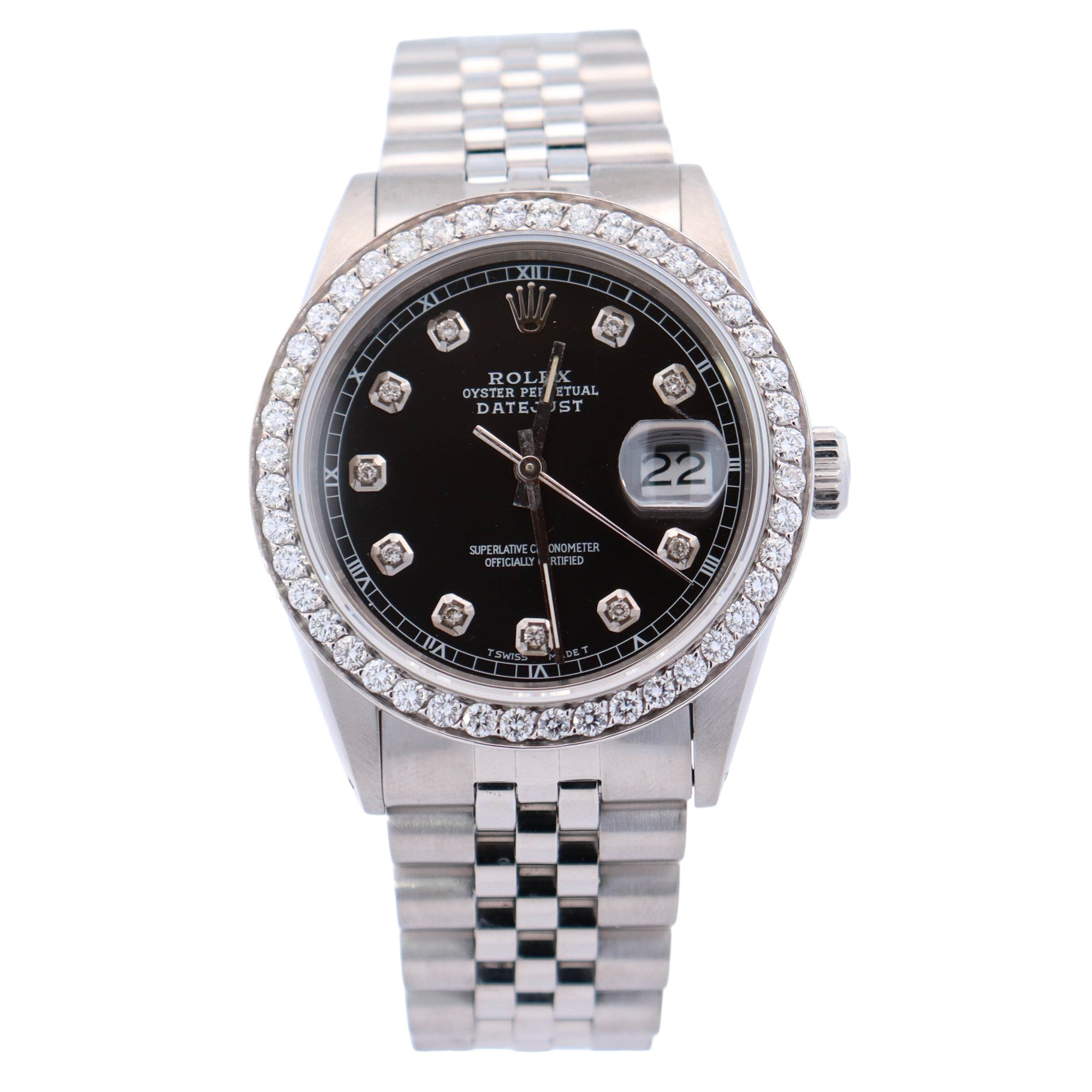 Rolex Datejust 36mm Black Dial Watch Ref# 16030 - Happy Jewelers Fine Jewelry Lifetime Warranty